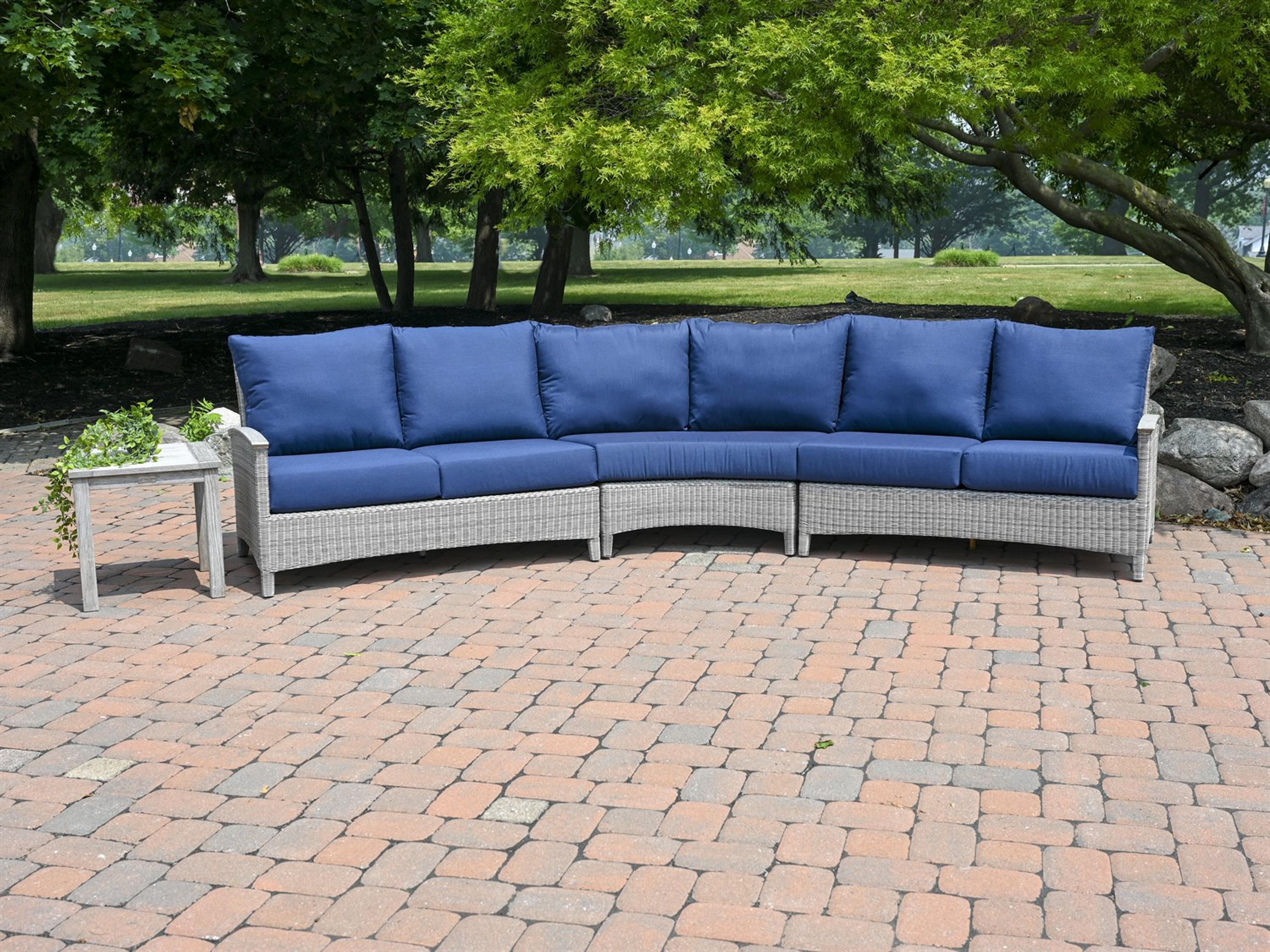 Three Birds Casual Bella Deep Seating Wicker Sectional Outdoor Lounge Set