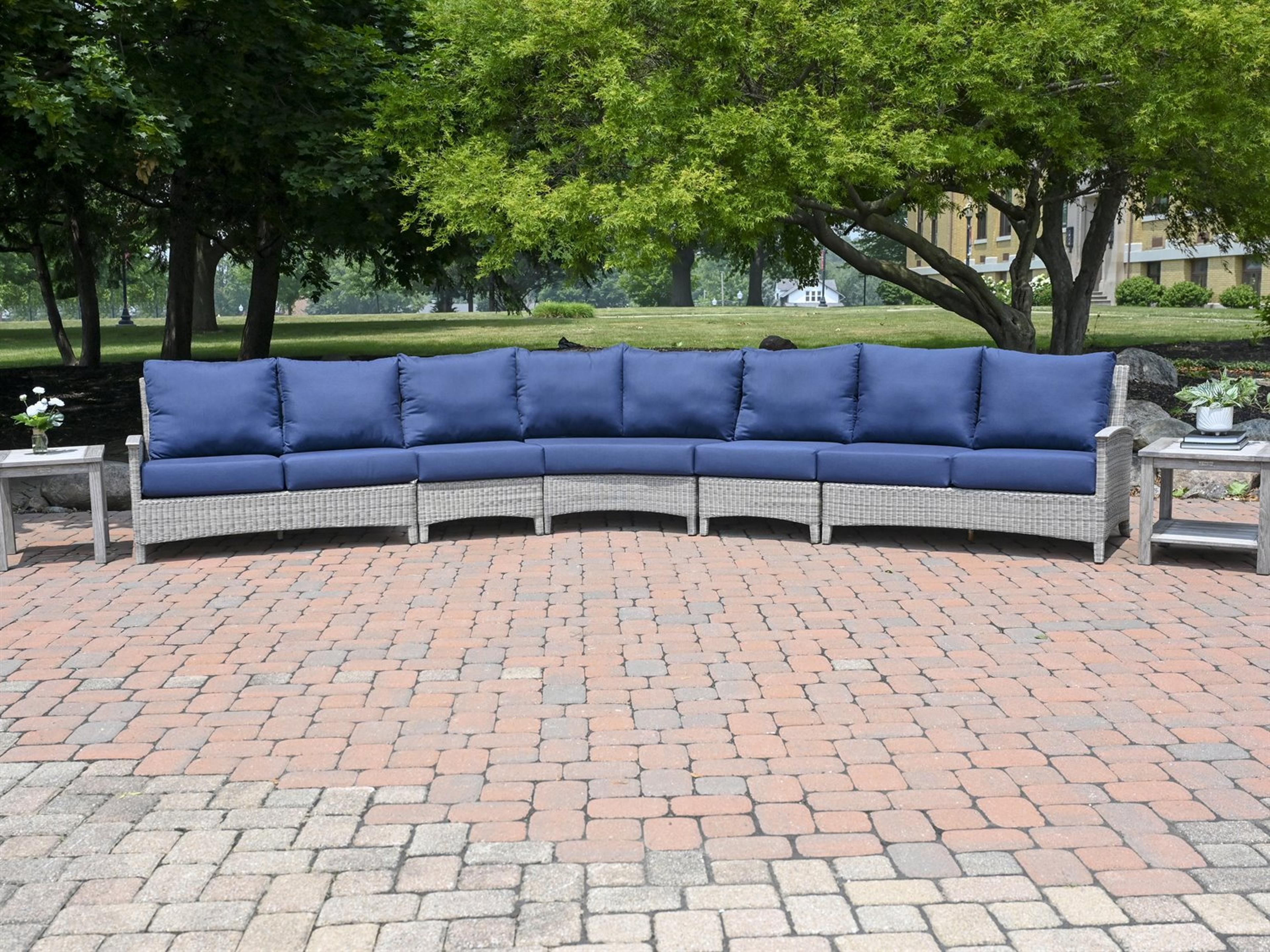 Three Birds Casual Bella Deep Seating Wicker Sectional Outdoor Lounge Set
