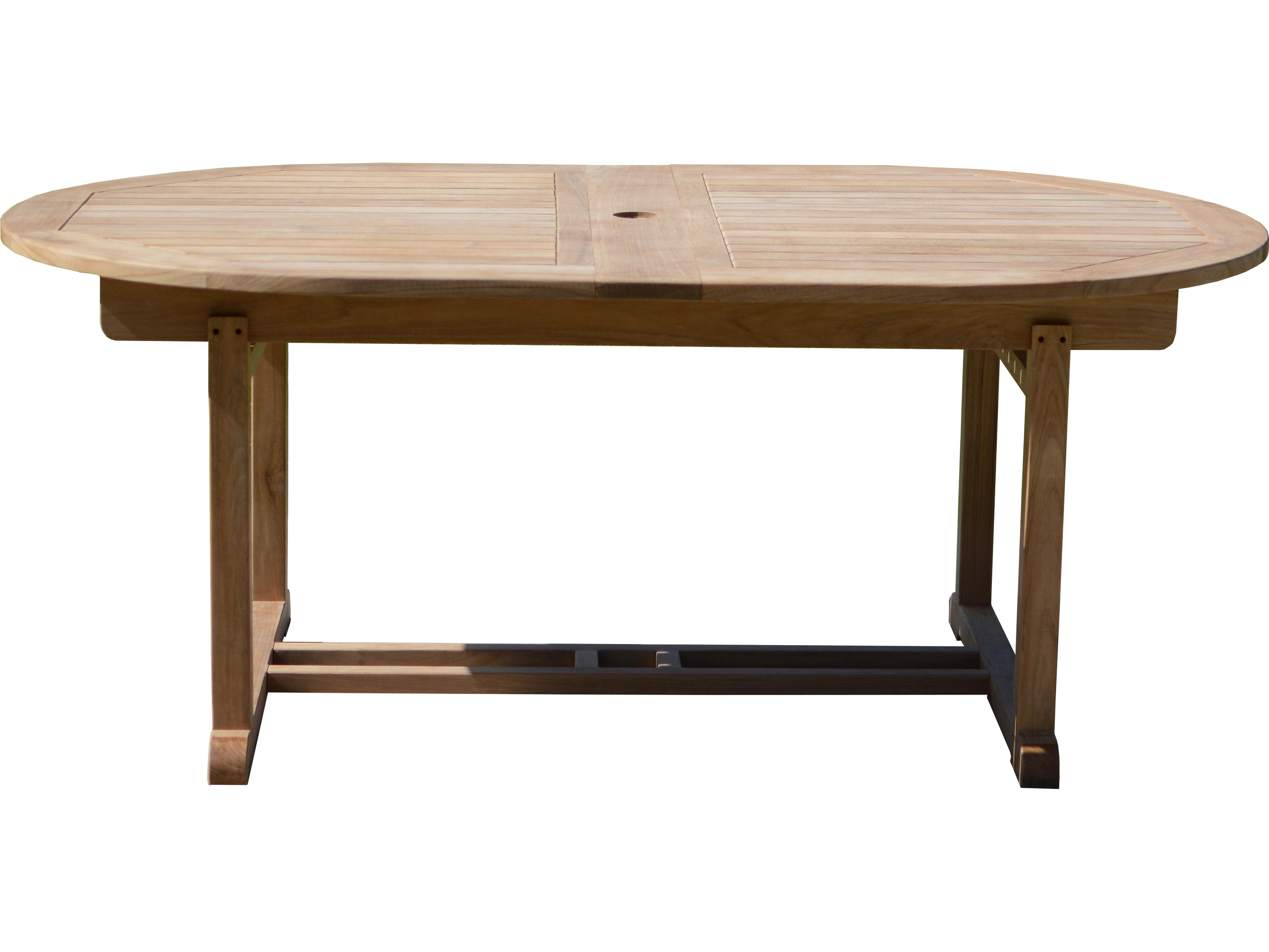 Three Birds Casual Chelsea Teak Oval Extendable Table