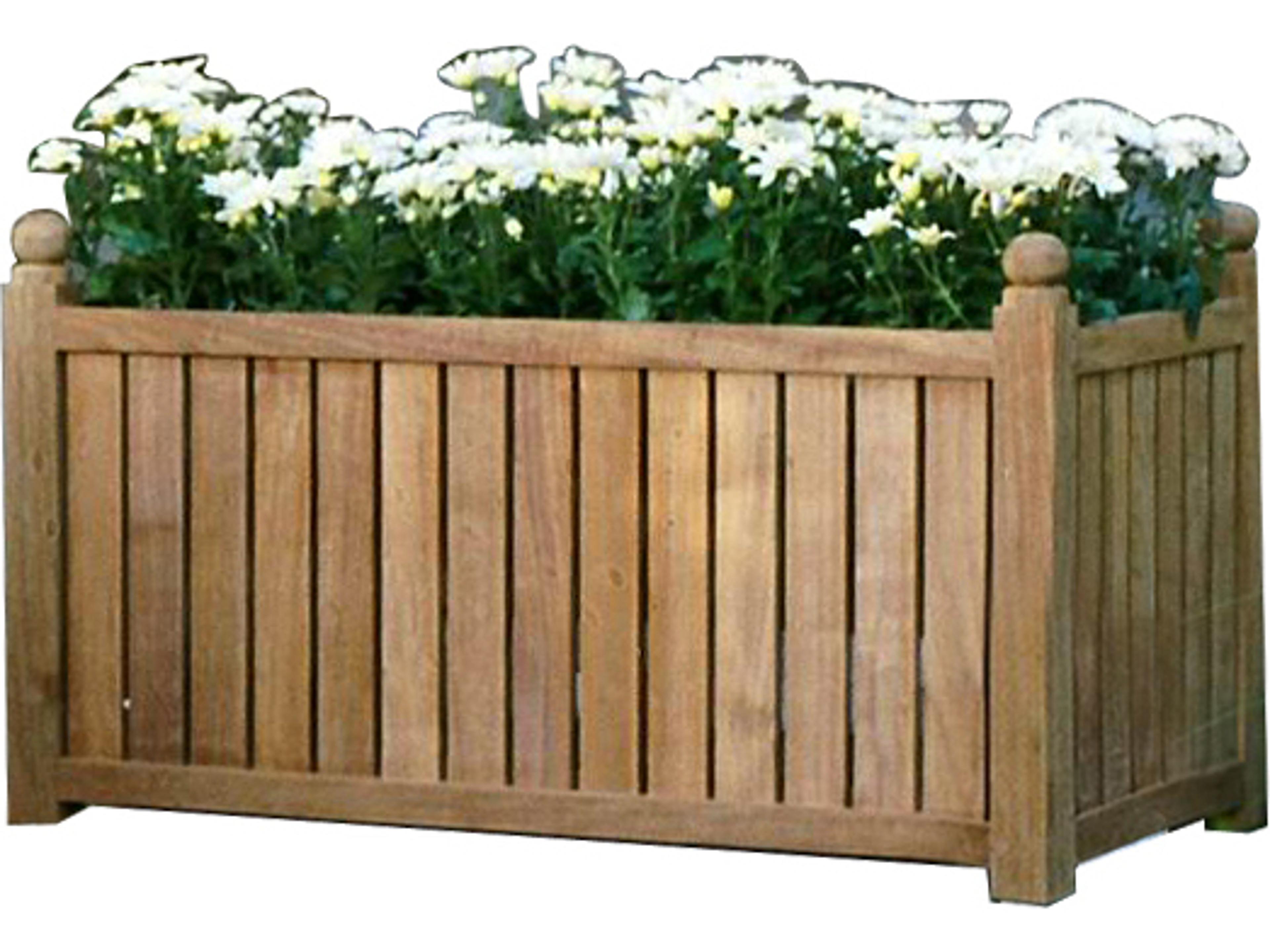 Three Birds Casual Teak Flower Box Rectangle