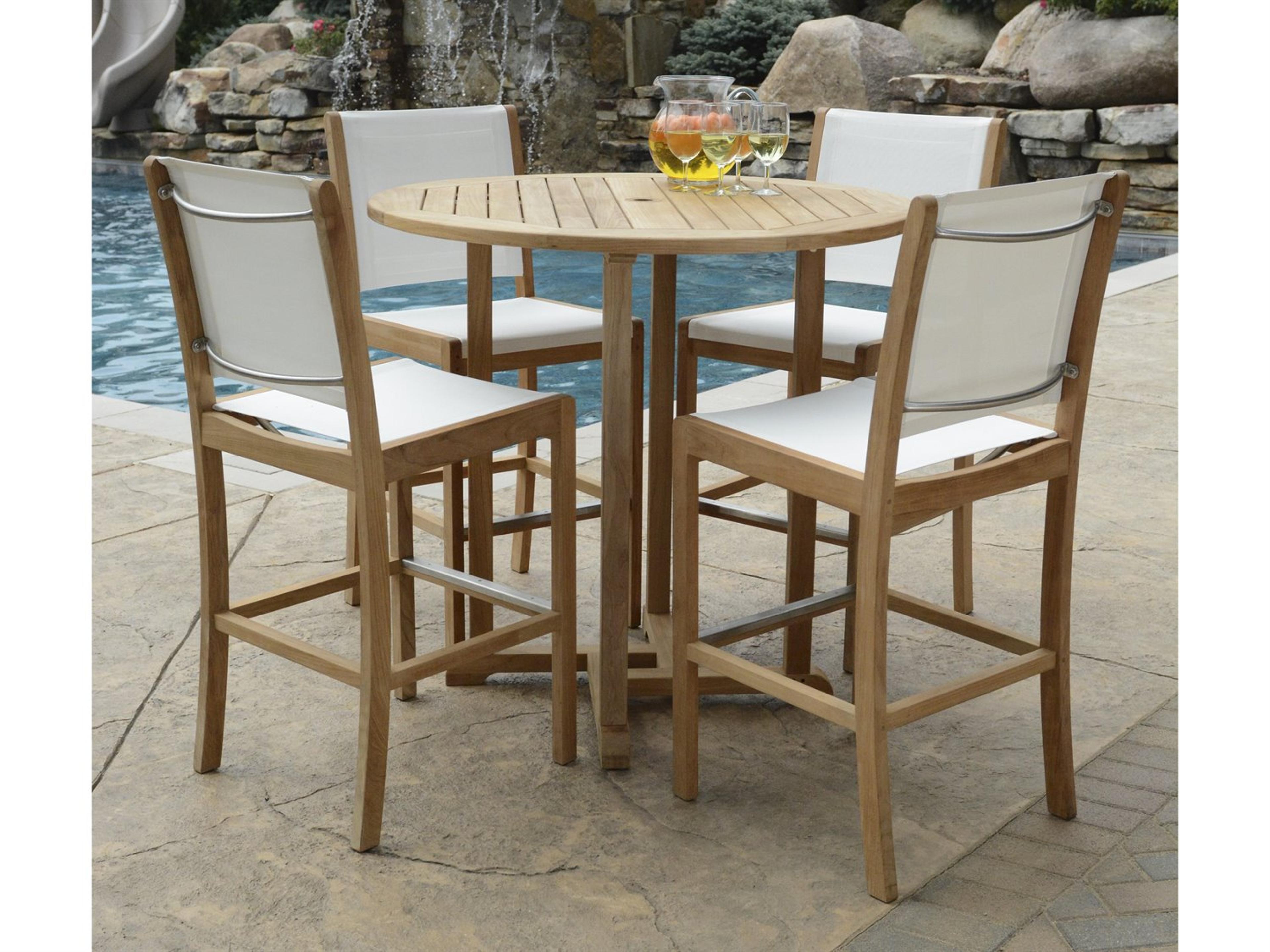 Three Birds Casual Riviera Sling Natural Teak Bar Set