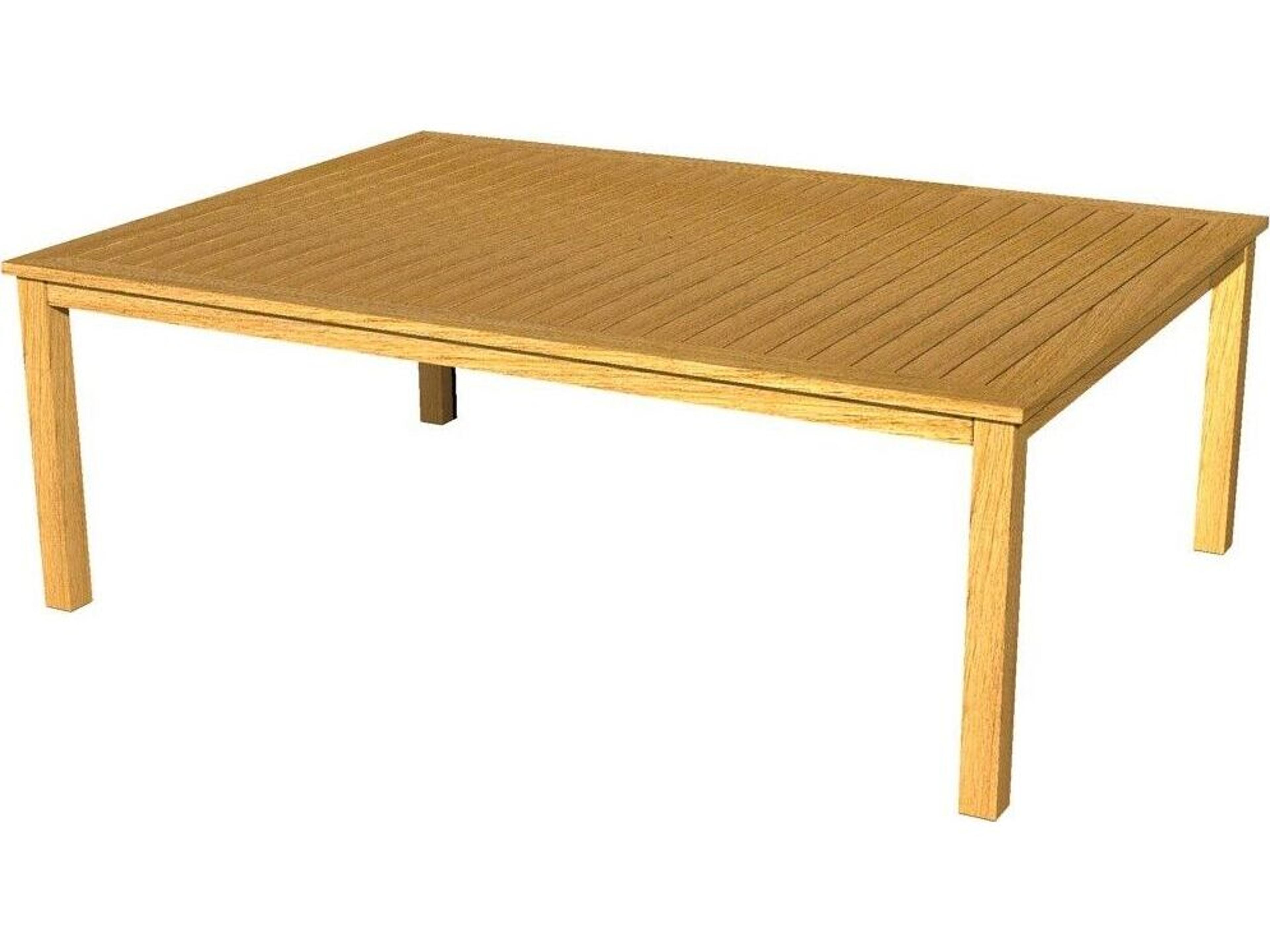Three Birds Casual Newport Teak Natural Rectangular Patio Dining Table