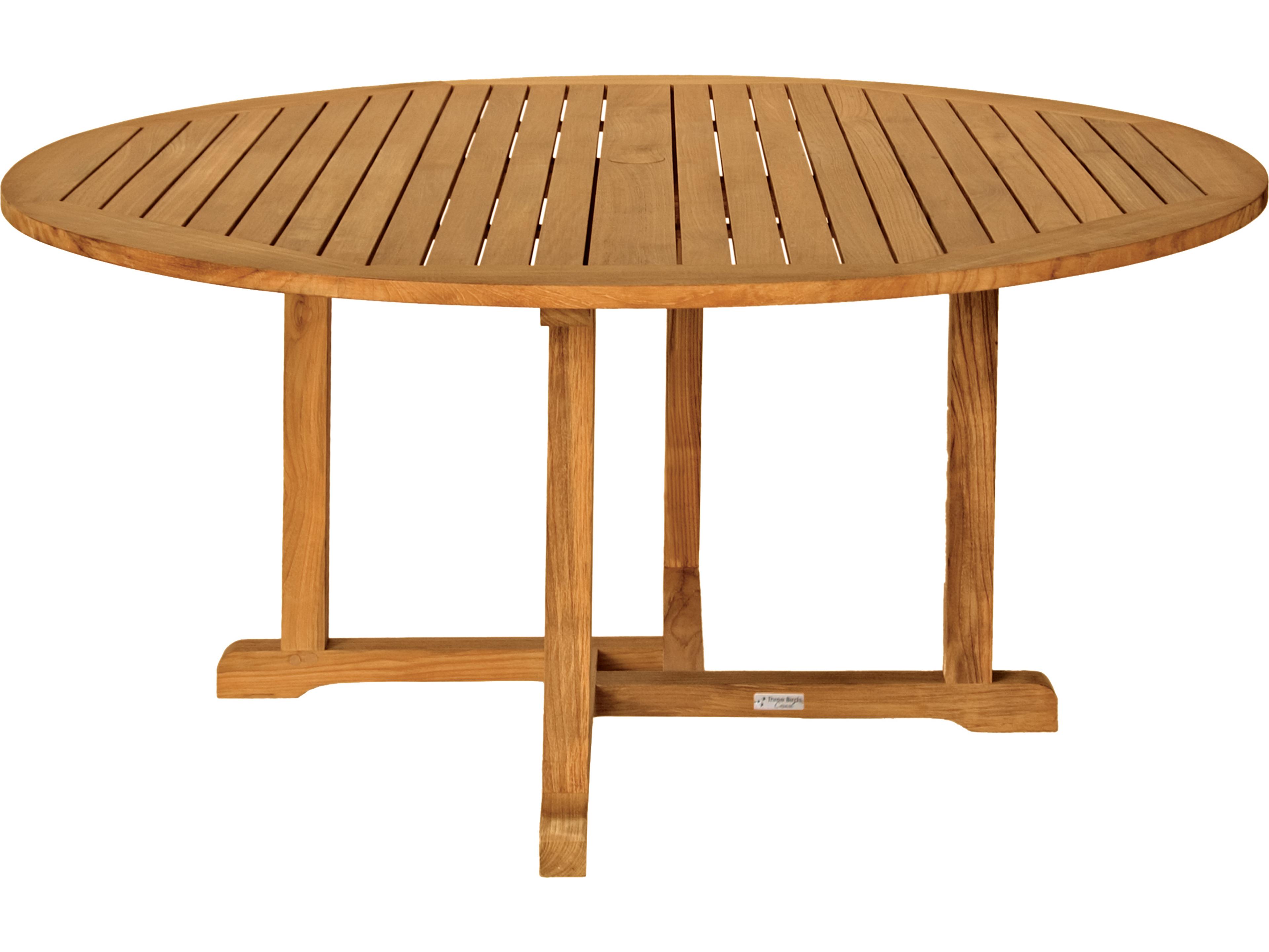 Three Birds Casual Oxford Teak Round Outdoor Dining Table