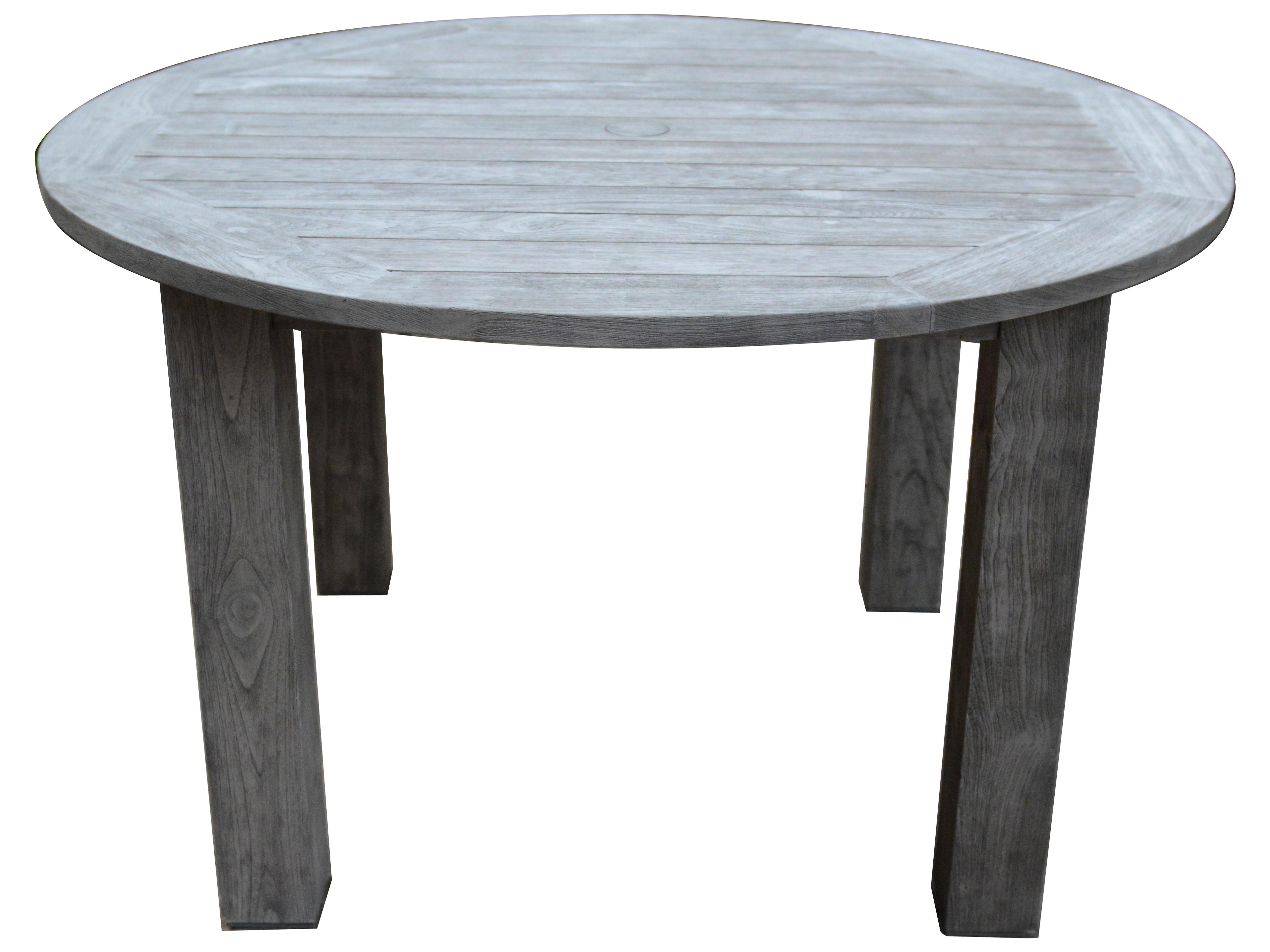 Three Birds Casual Shelburne Teak Round Patio Dining Table
