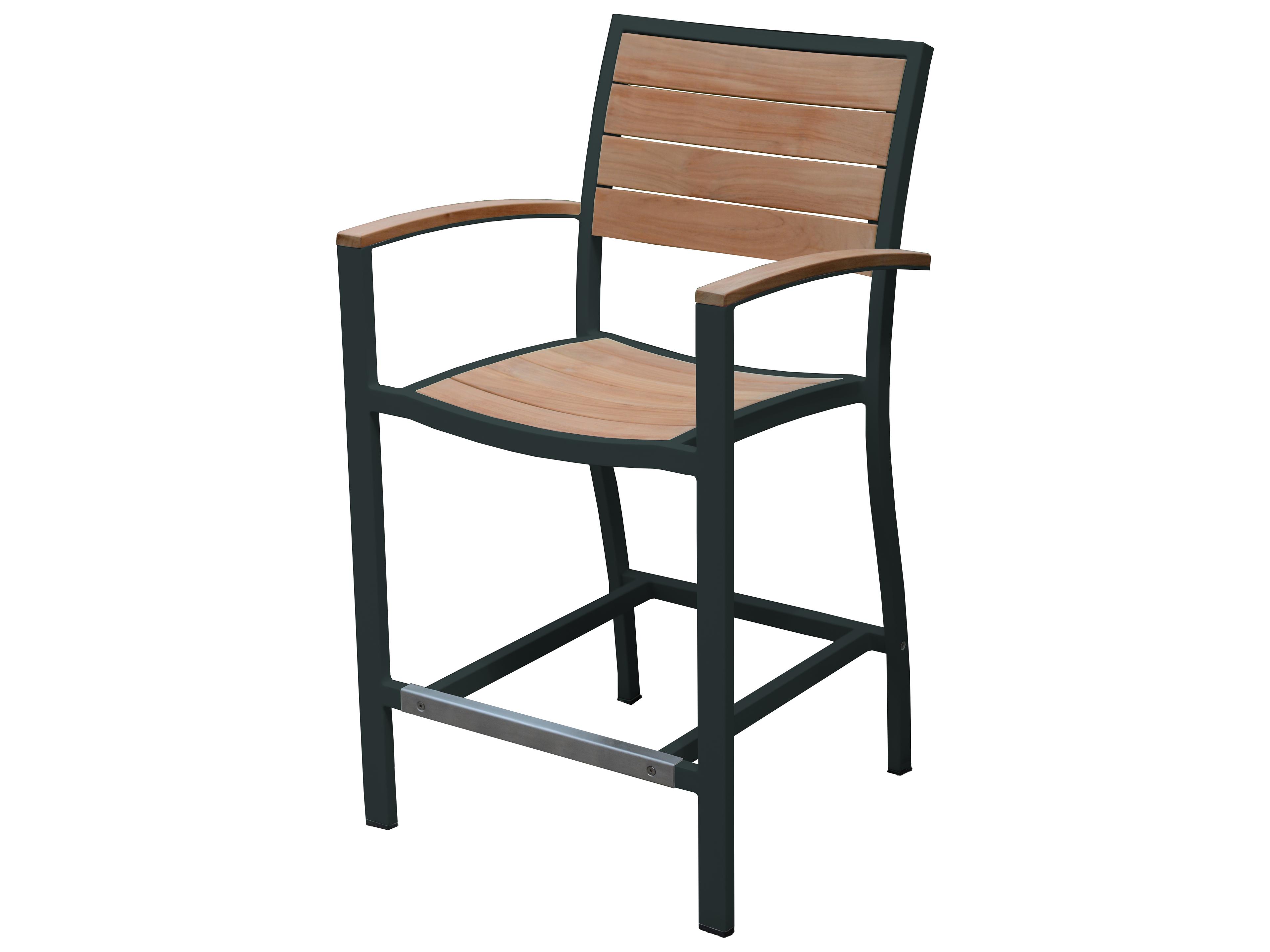 Three Birds Casual SoHo Teak Counter Height Armchair