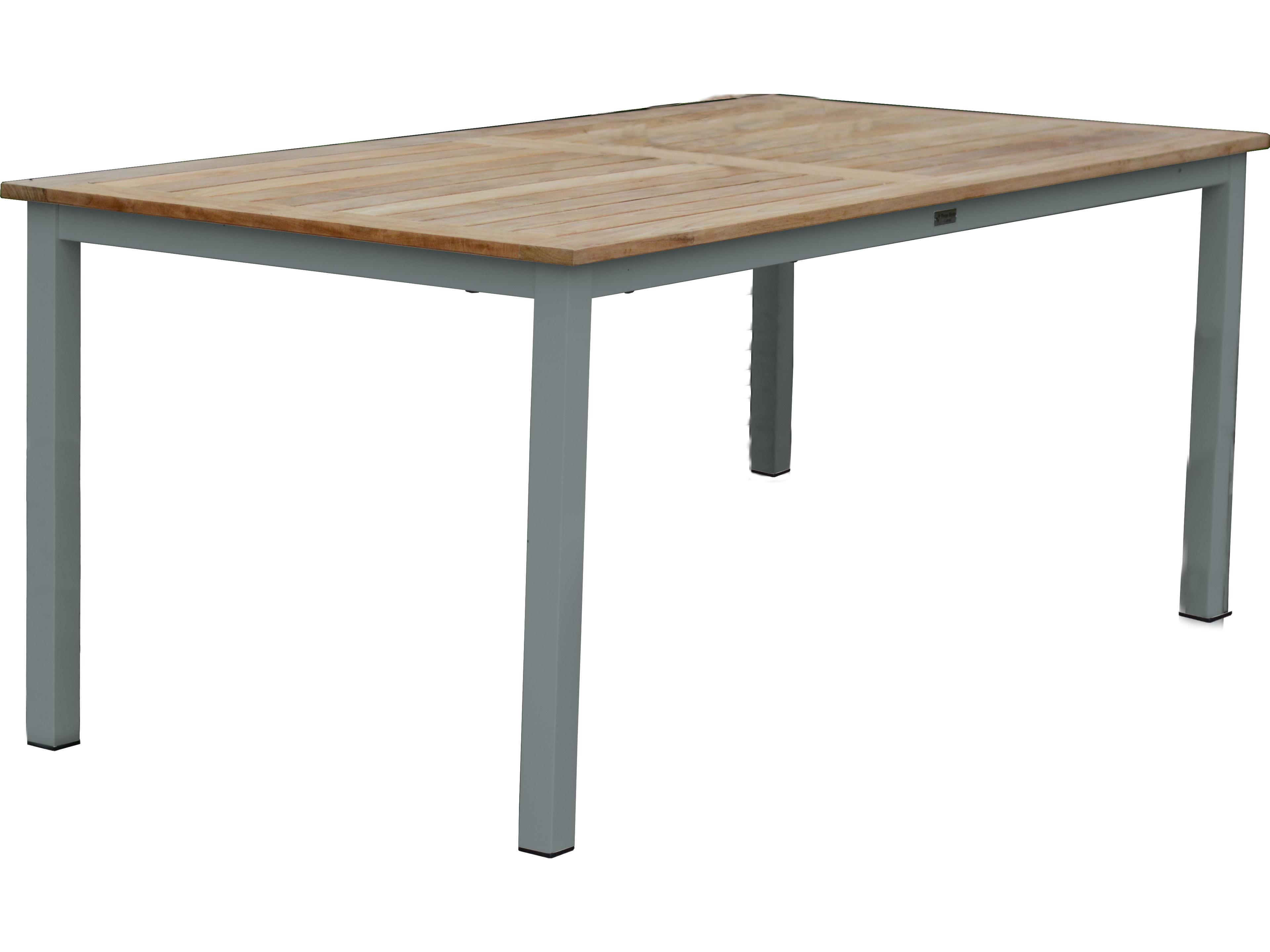 Three Birds Casual SoHo Rectangular Teak Patio Dining Table