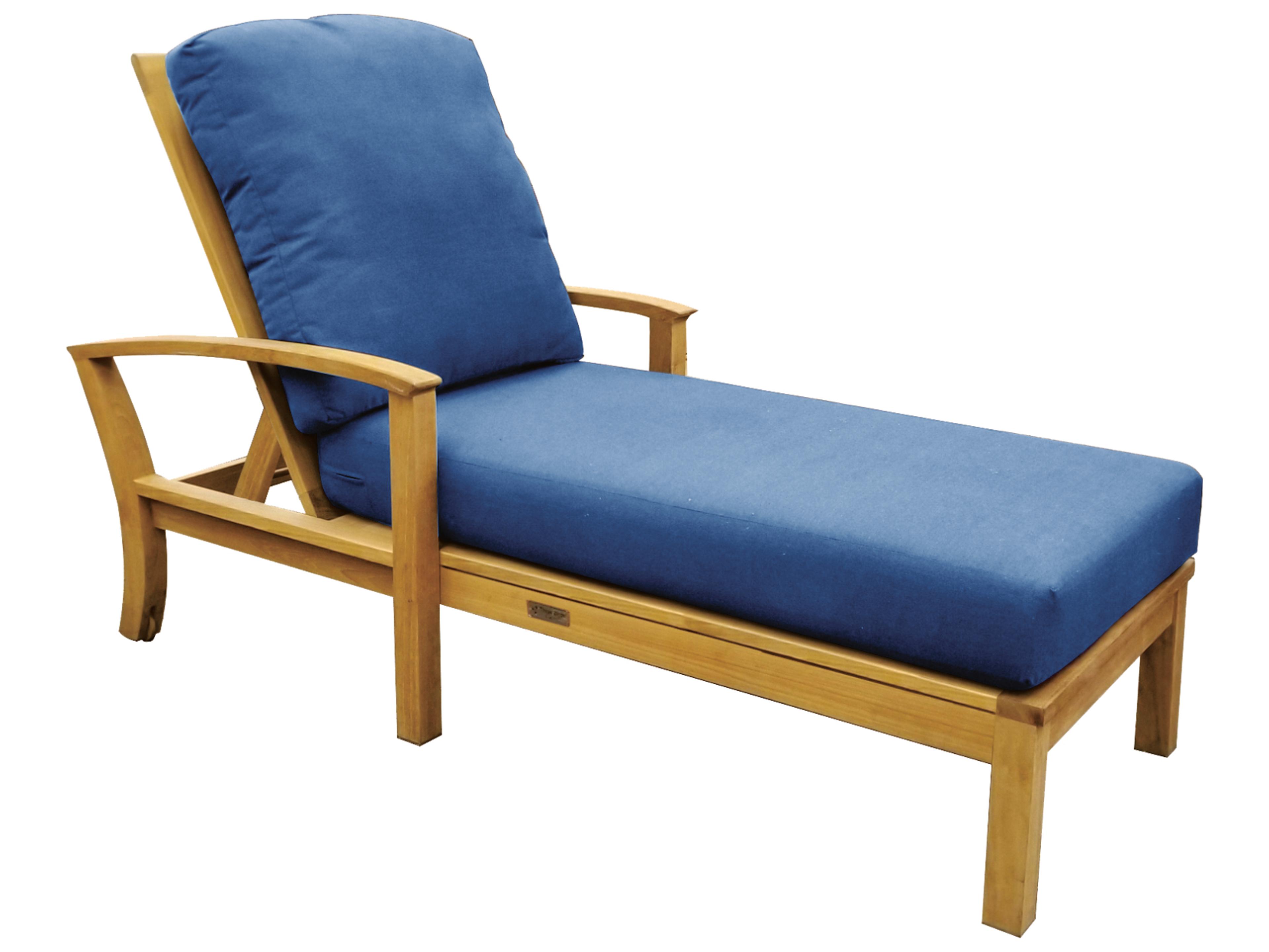 Three Birds Casual St. Lucia Teak Patio Chaise Lounge
