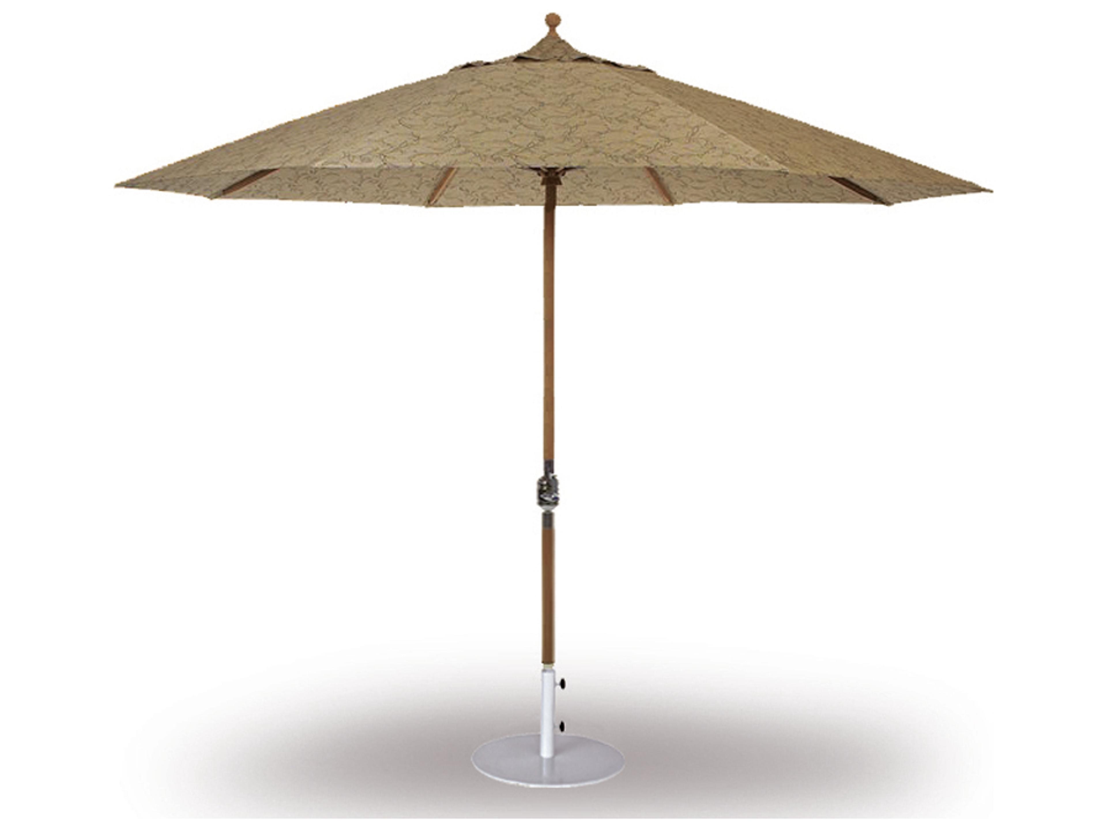 Three Birds Casual 11 Foot Crank Lift Outdoor Patio Umbrella