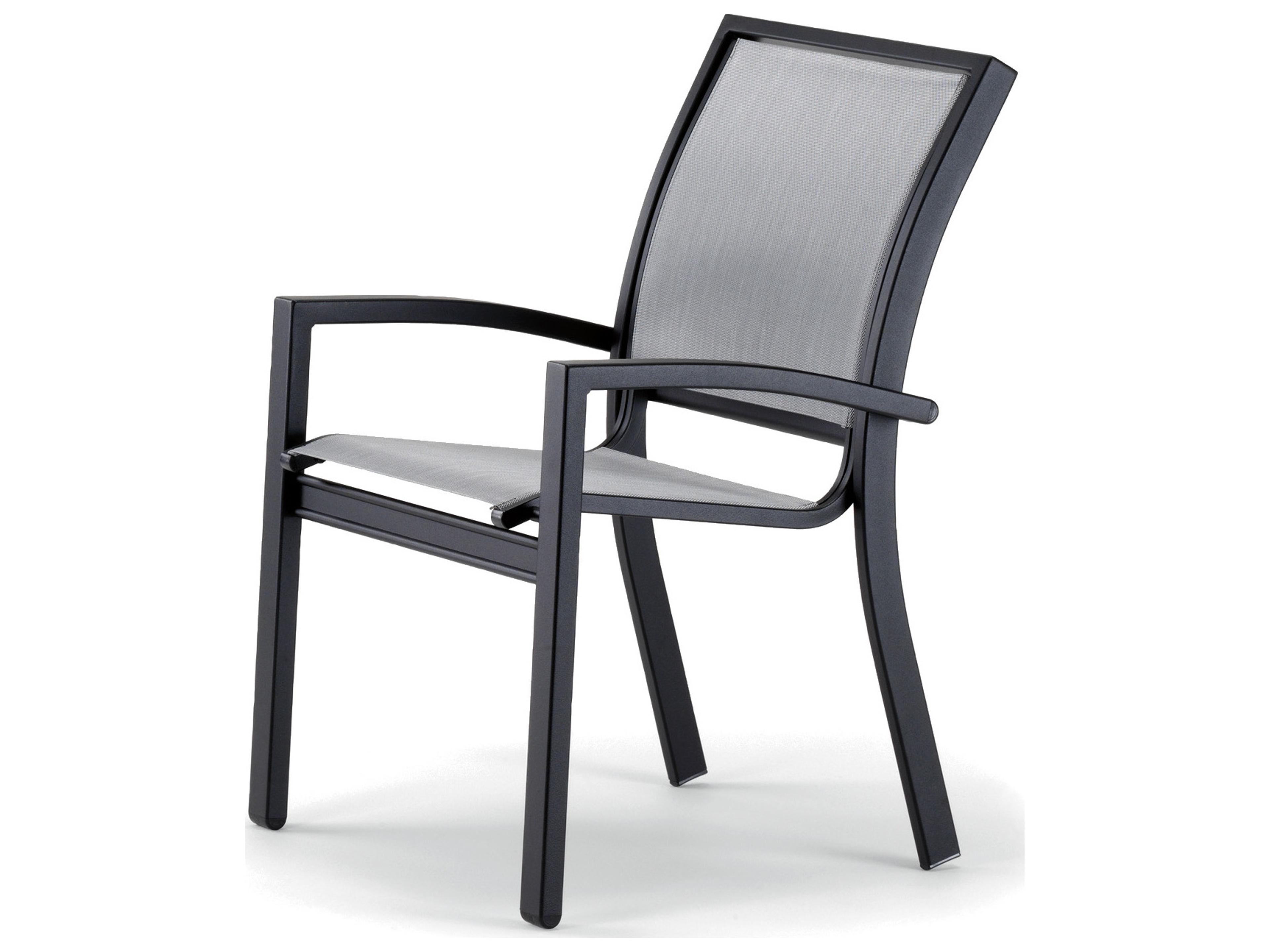 Telescope Casual Kendall Sling Aluminum Stackable Outdoor Dining Arm Chair