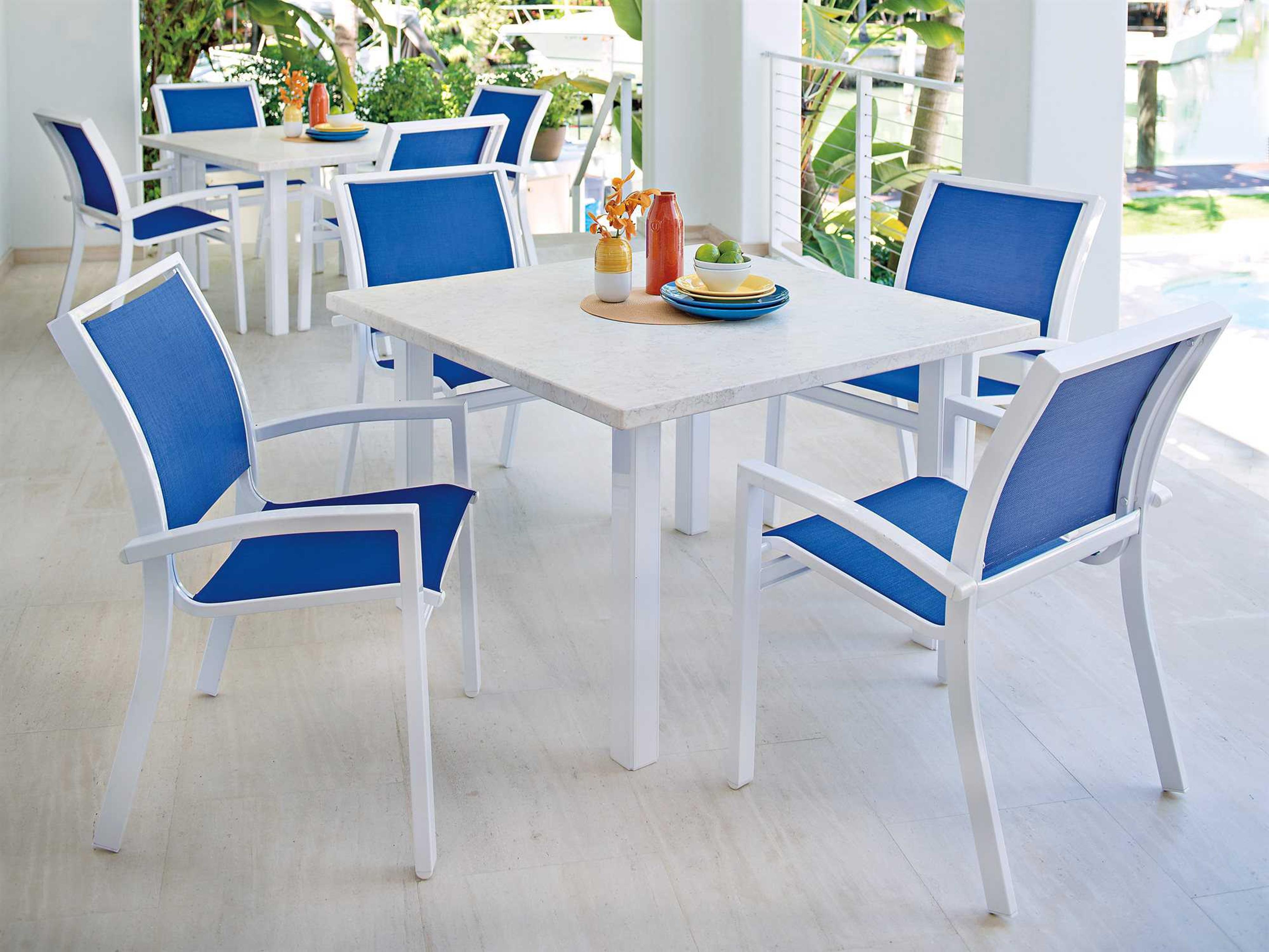 Telescope Casual Kendall Sling Aluminum Outdoor Dining Set