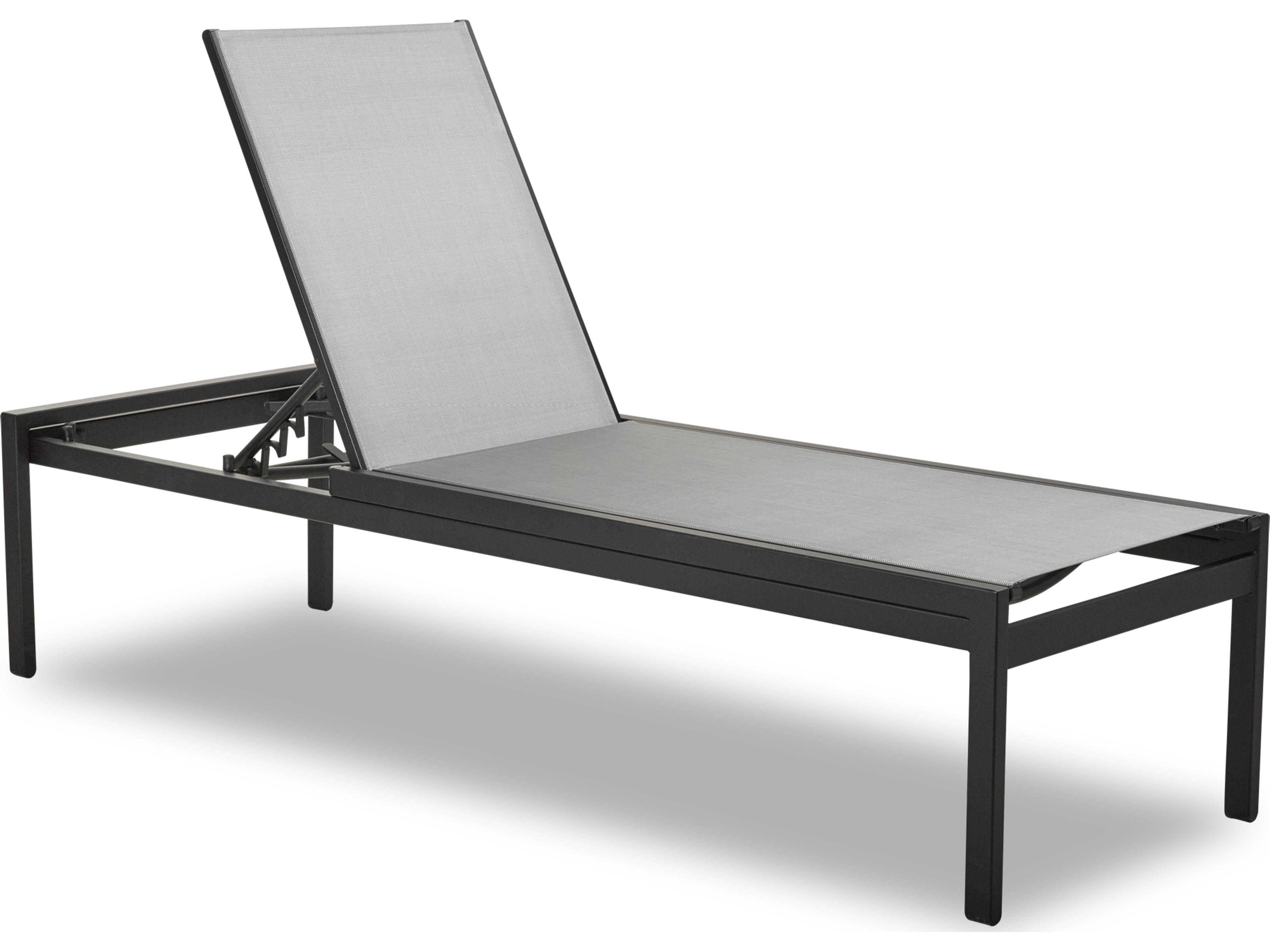 Telescope Casual Kendall Sling Aluminum Stacking High Bed Patio Chaise Lounge