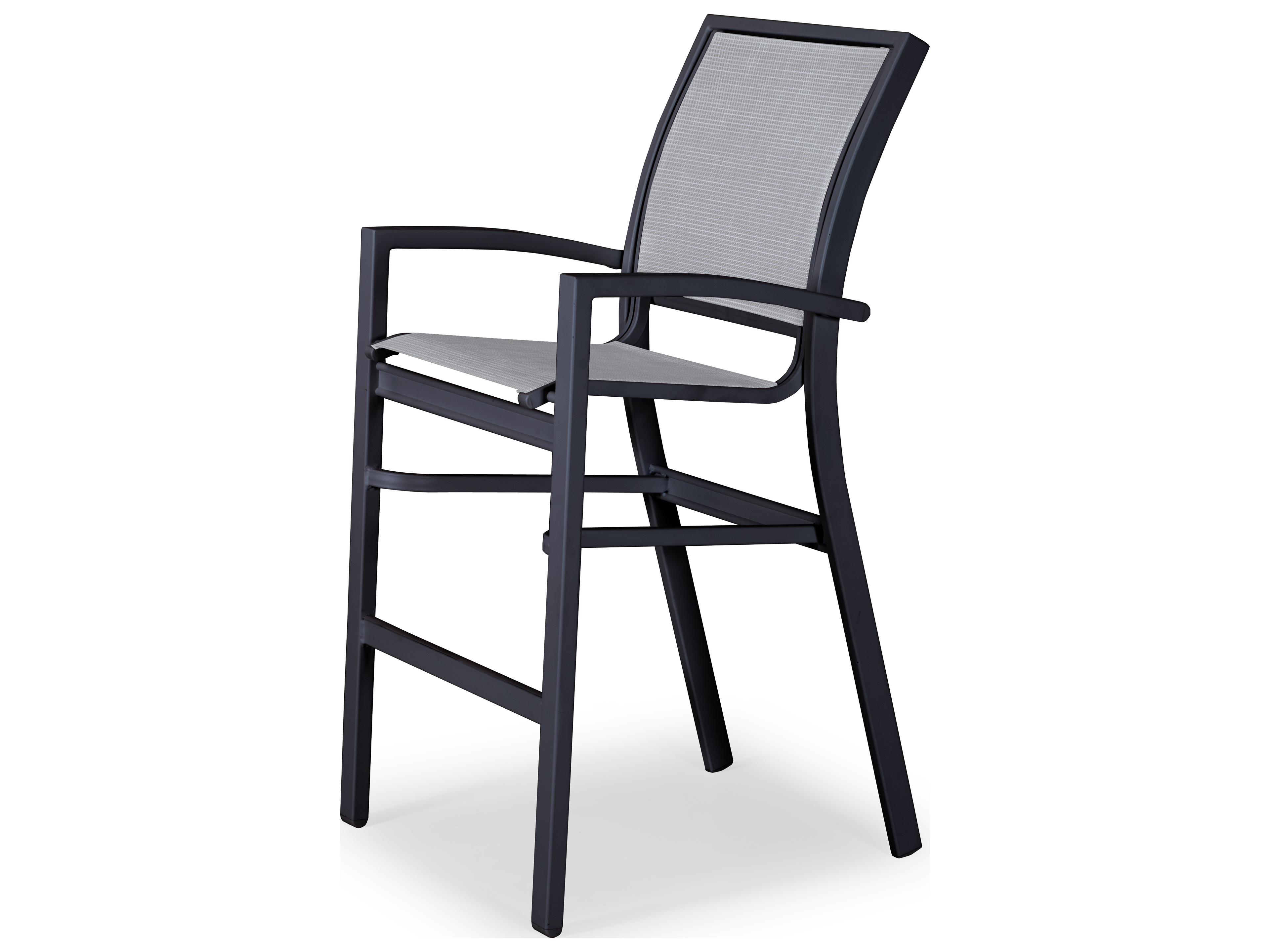 Telescope Casual Kendall Sling Aluminum Stackable Bar Height Patio Chair