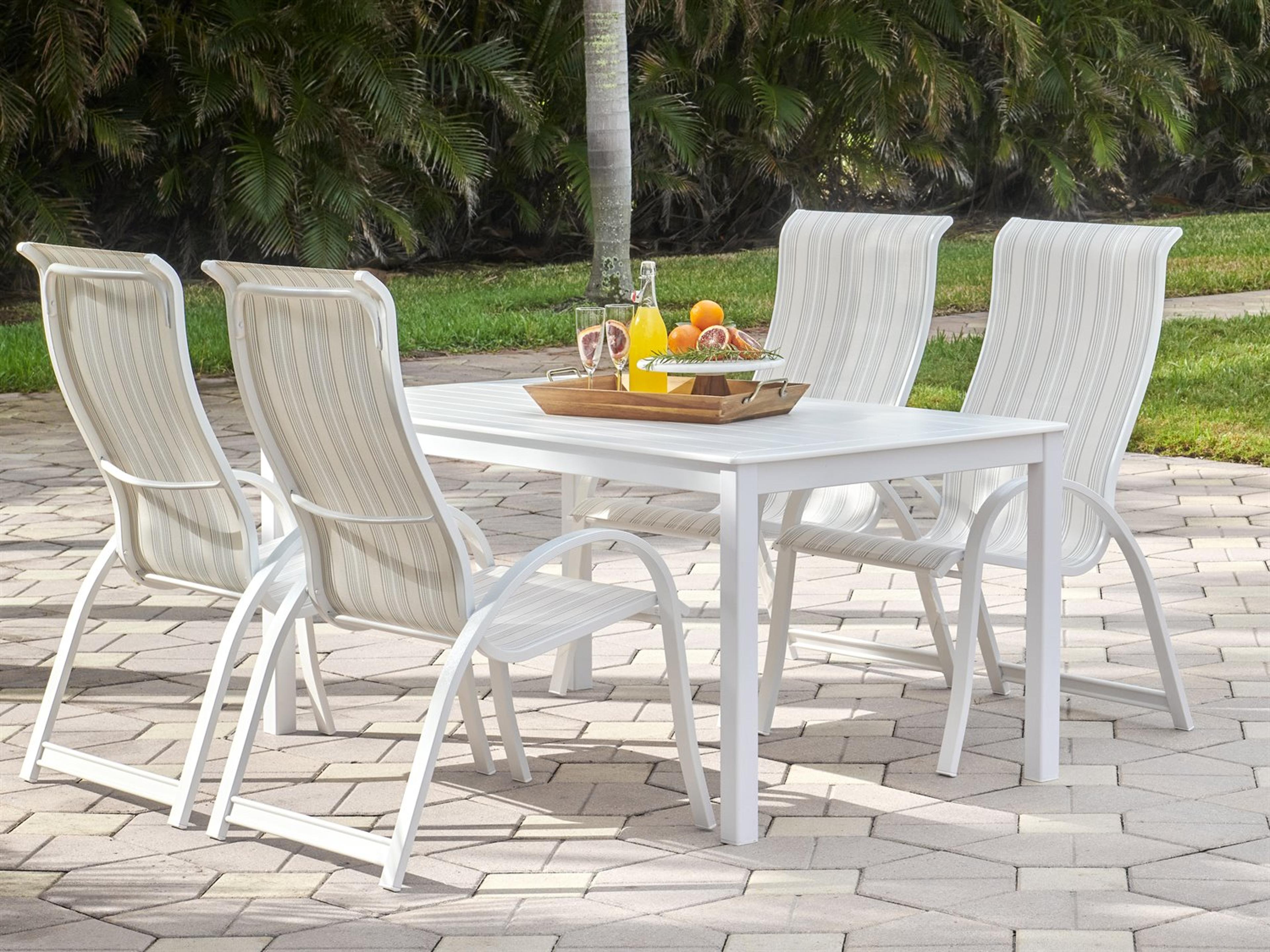 Telescope Casual Aruba Ii Sling Aluminum Outdoor Patio Dining Set