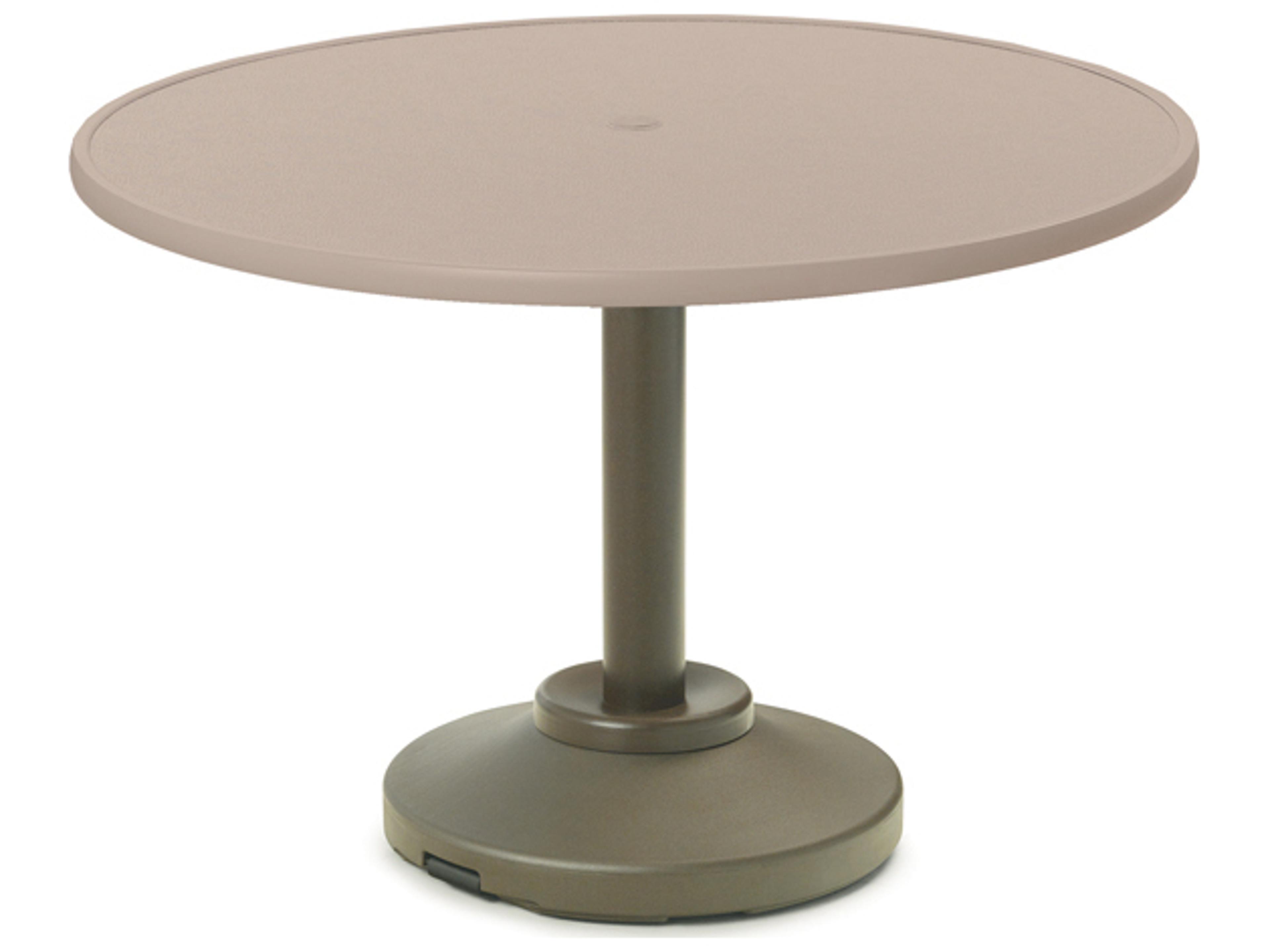 Telescope Casual Value Hammered MGP Round Patio Dining Table with Umbrella Hole
