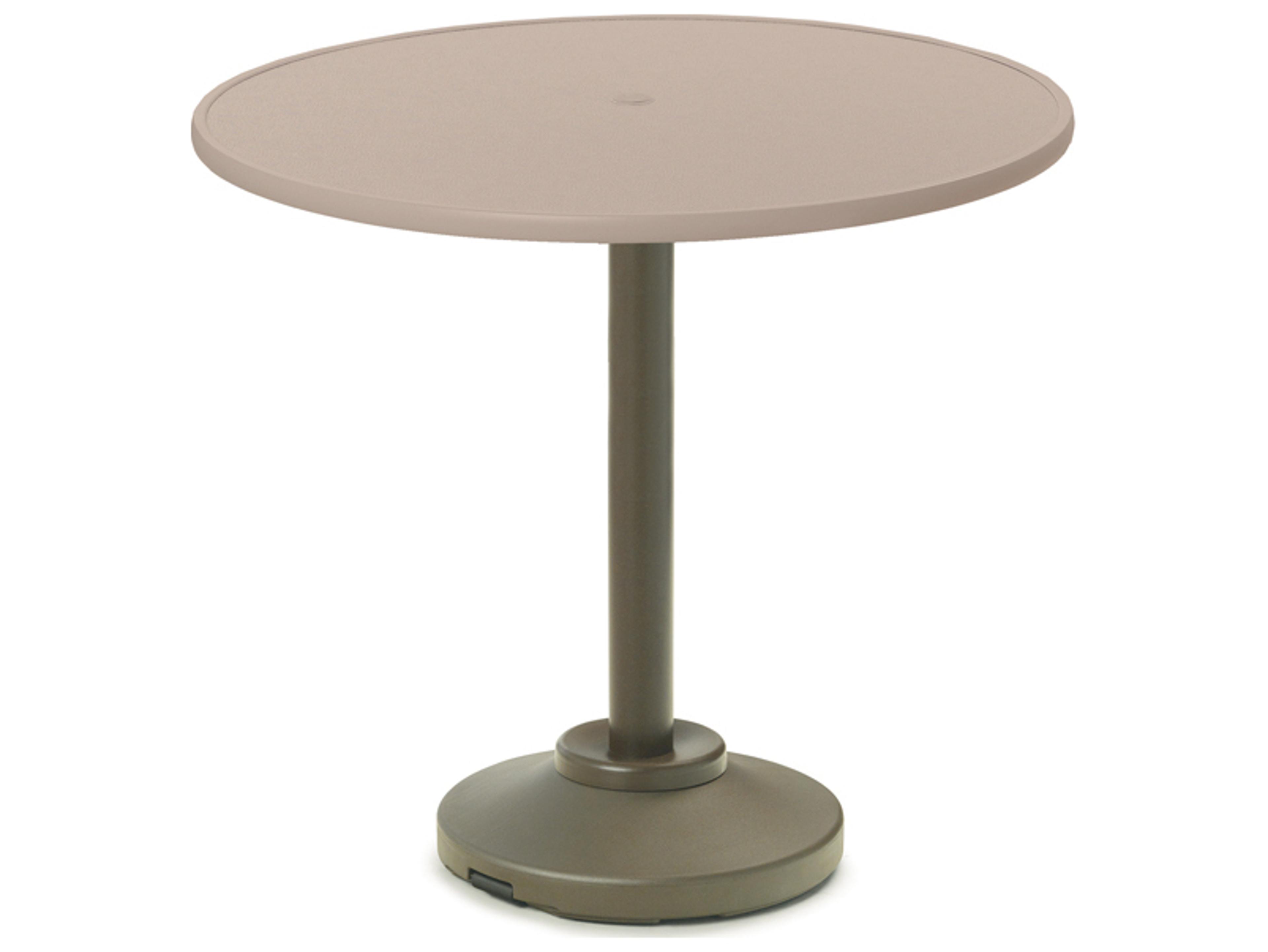 Telescope Casual Value Hammered MGP Round Patio Bar Table with Umbrella Hole