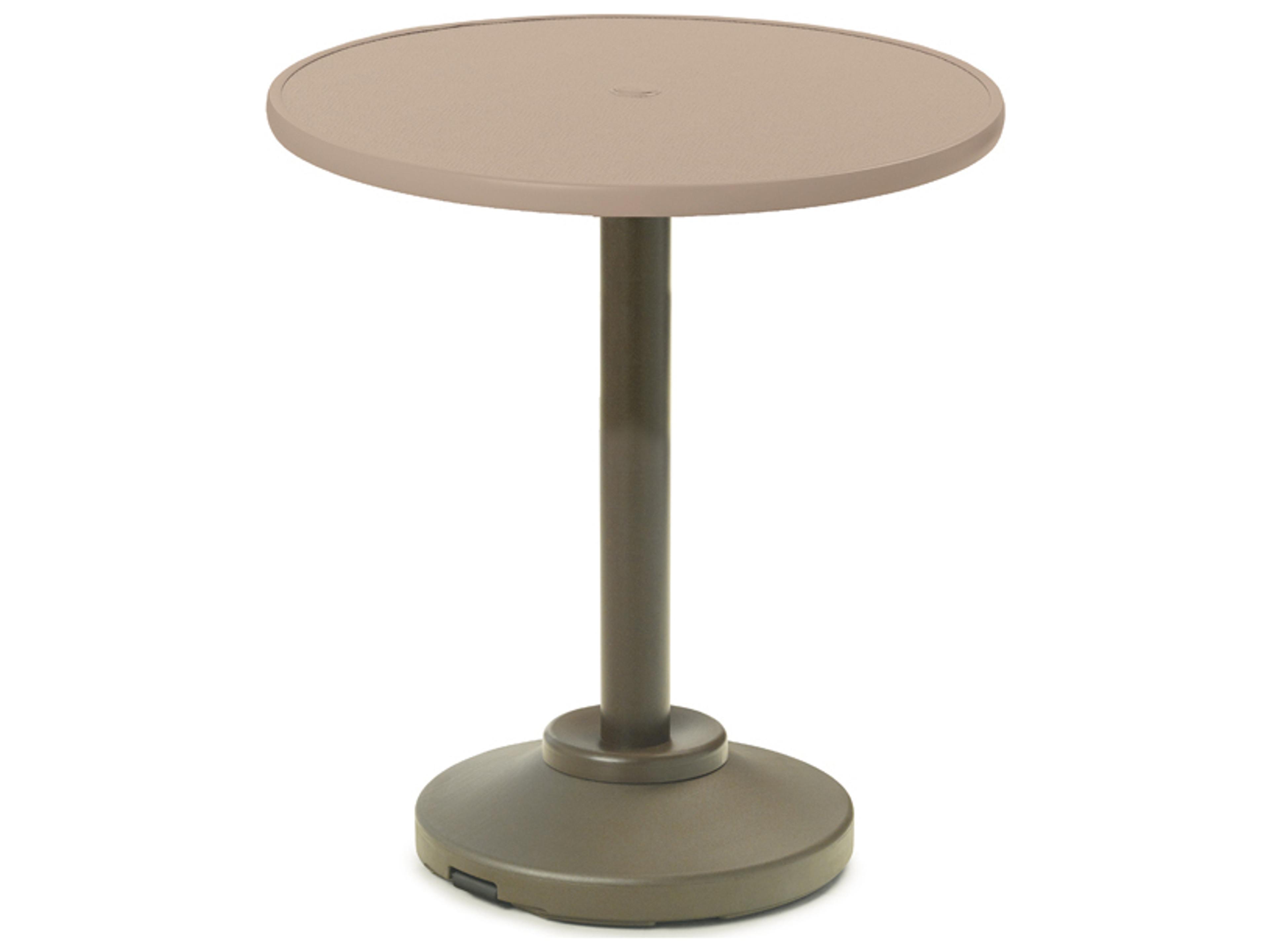 Telescope Casual Value Hammered MGP Round Patio Bar Table with Umbrella Hole