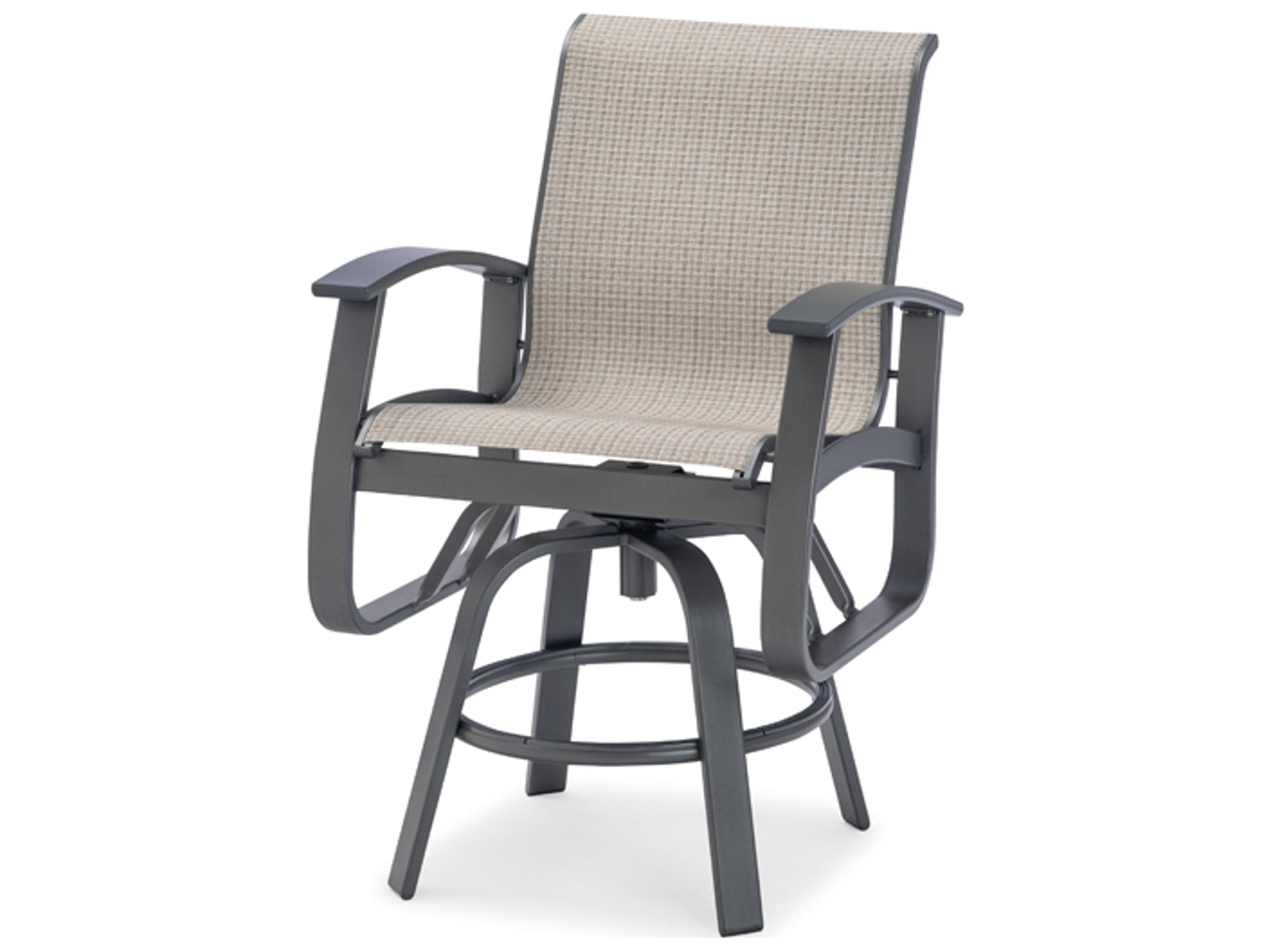 Telescope Casual Belle Isle Sling Aluminum Swivel Patio Counter Stool