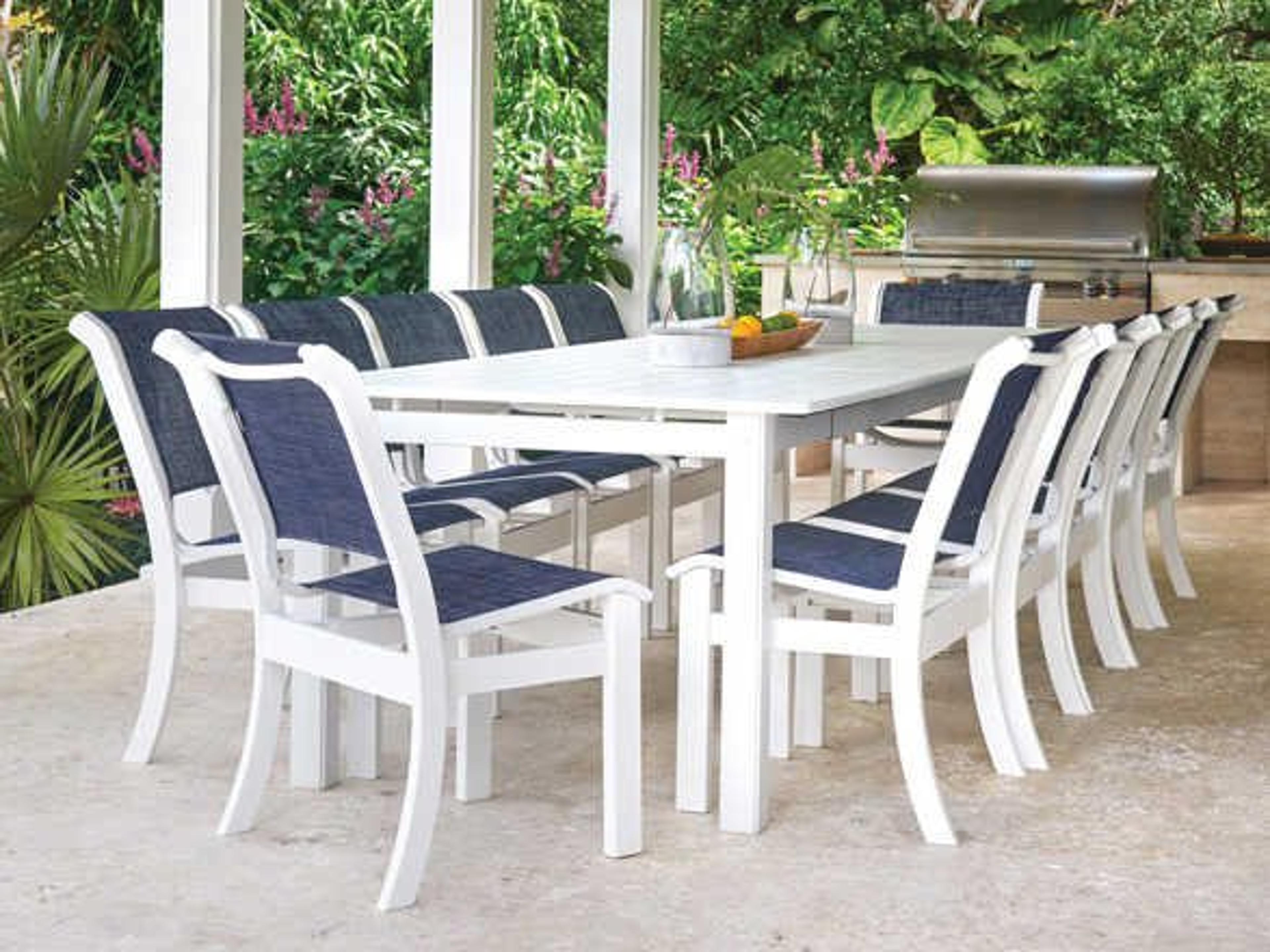 Telescope Casual Leeward Marine Grade Polymer Sling Patio Dining Set