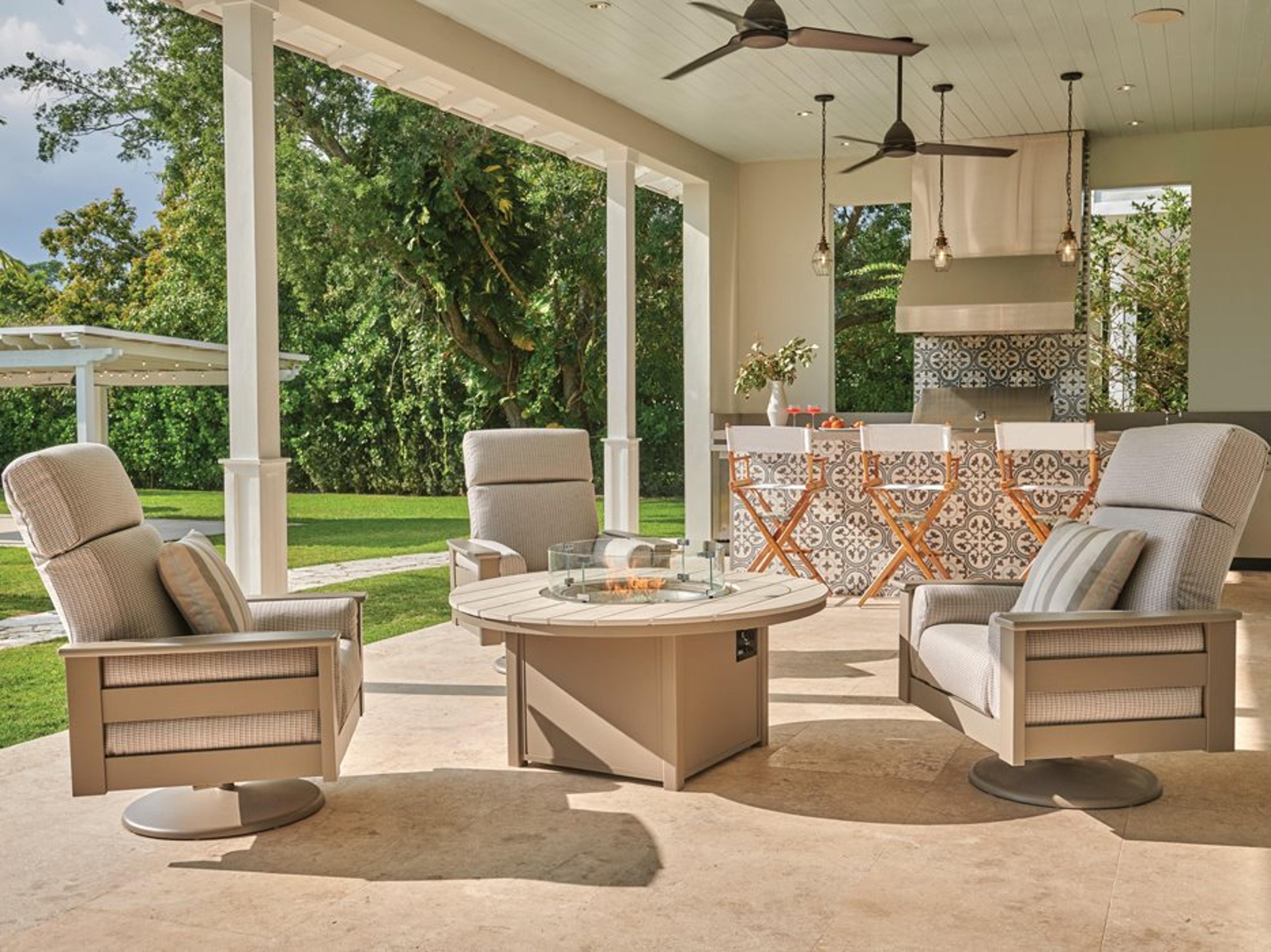 Telescope Casual Leeward MGP Deep Seat Firepit Lounge Set