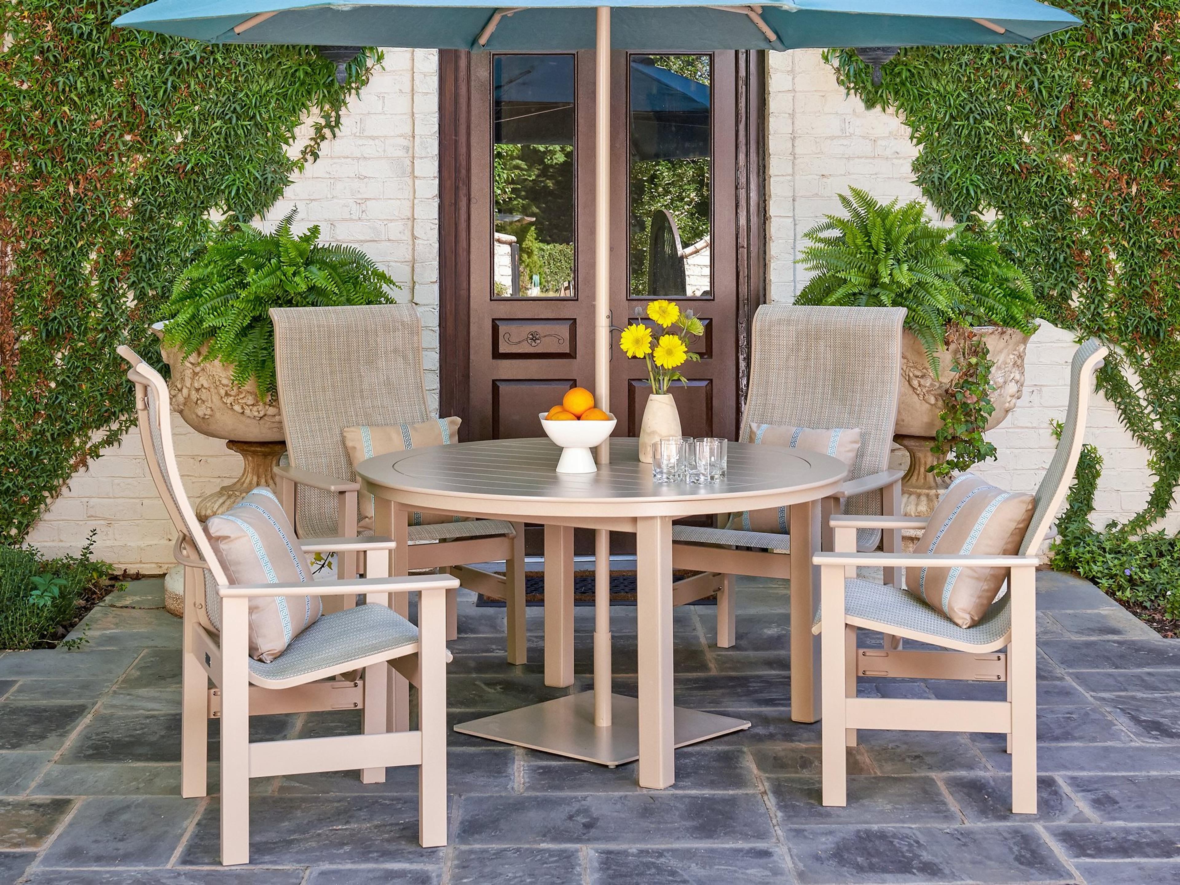 Telescope Casual Leeward Marine Grade Polymer Sling Outdoor Dining Set