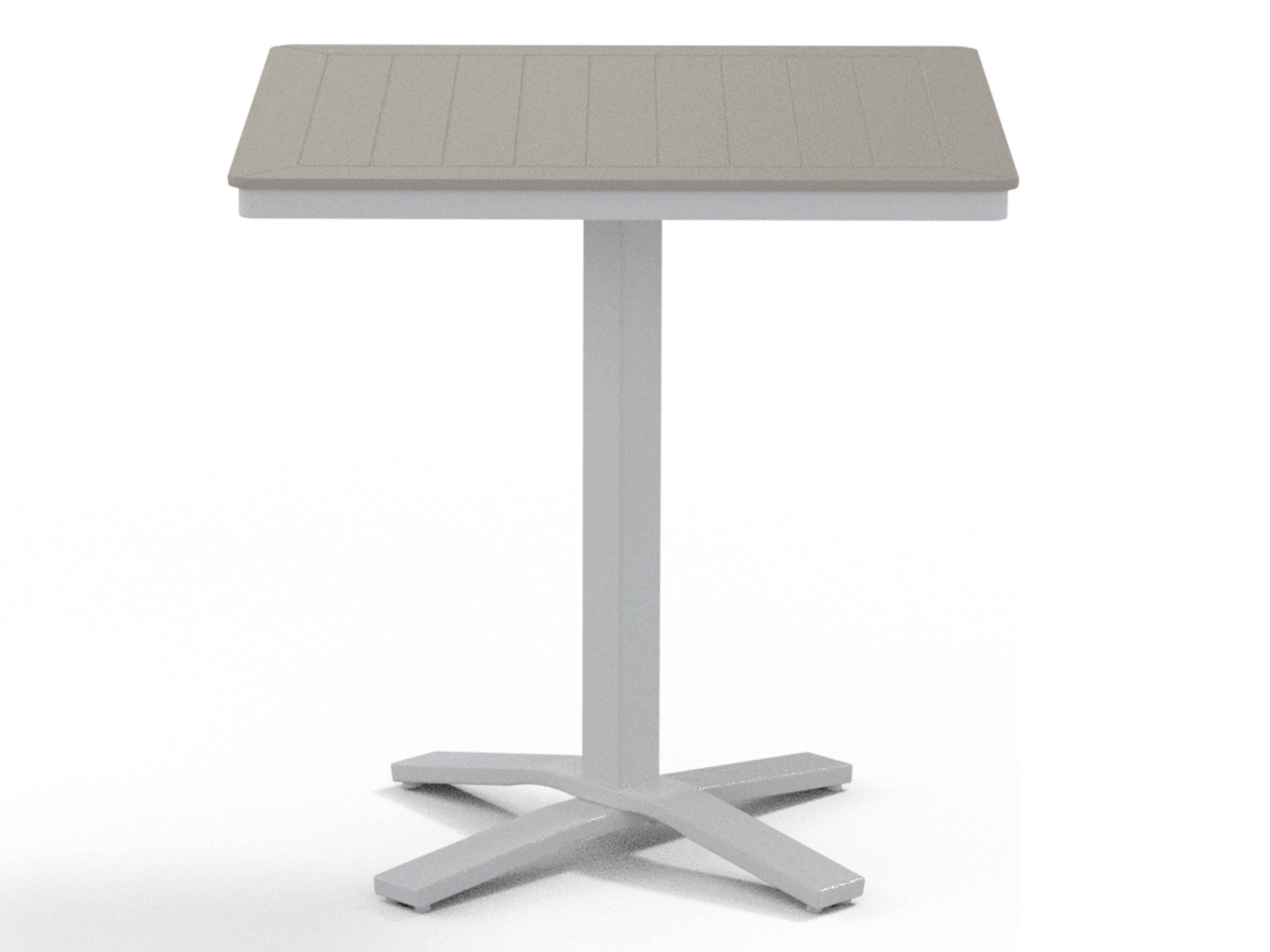 Telescope Casual Marine Grade Polymer Patio Counter Table with Umbrella Hole