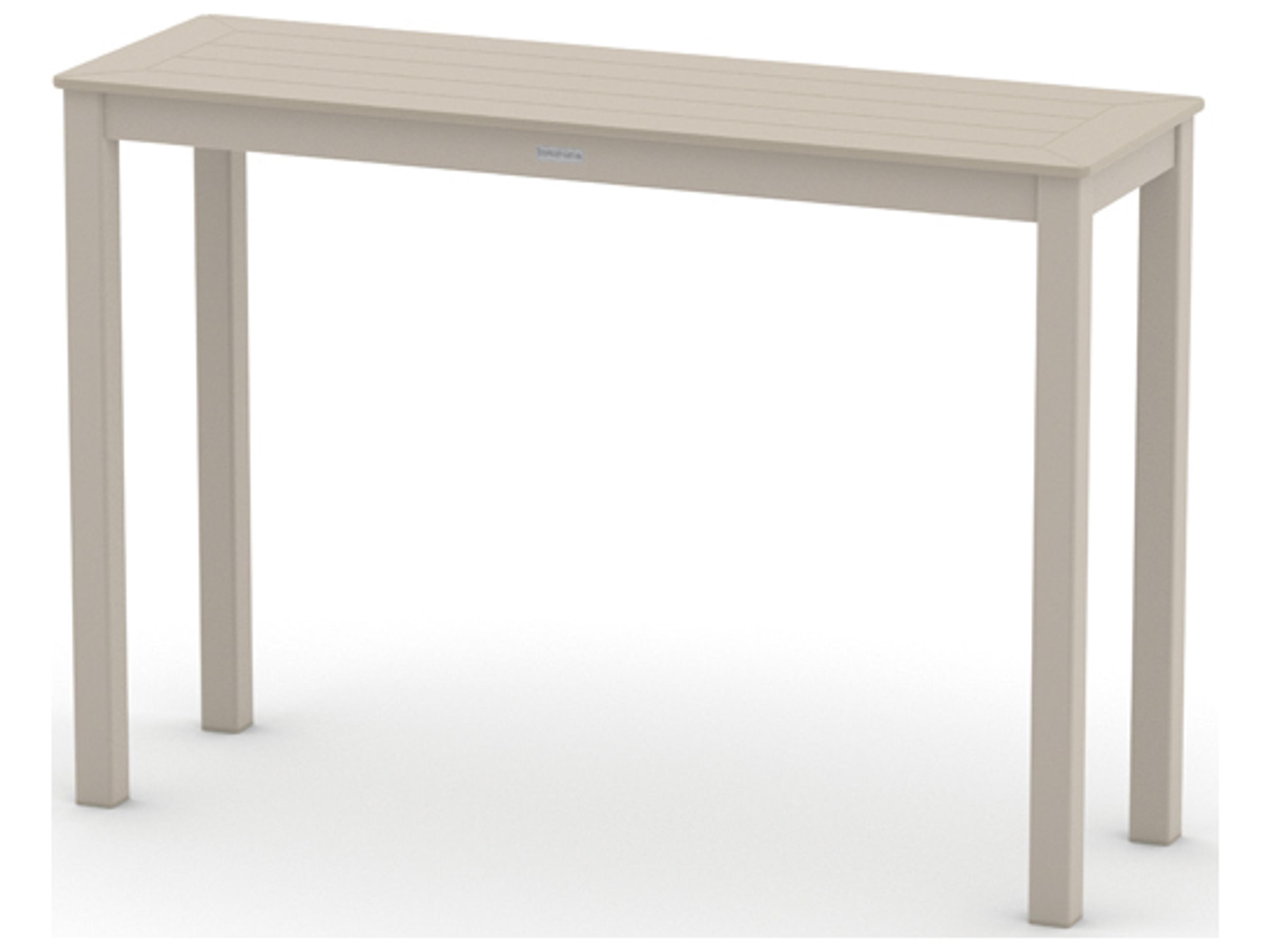 Telescope Casual Marine Grade Polymer Aluminum Rectangular Counter Height Parson Leg Table