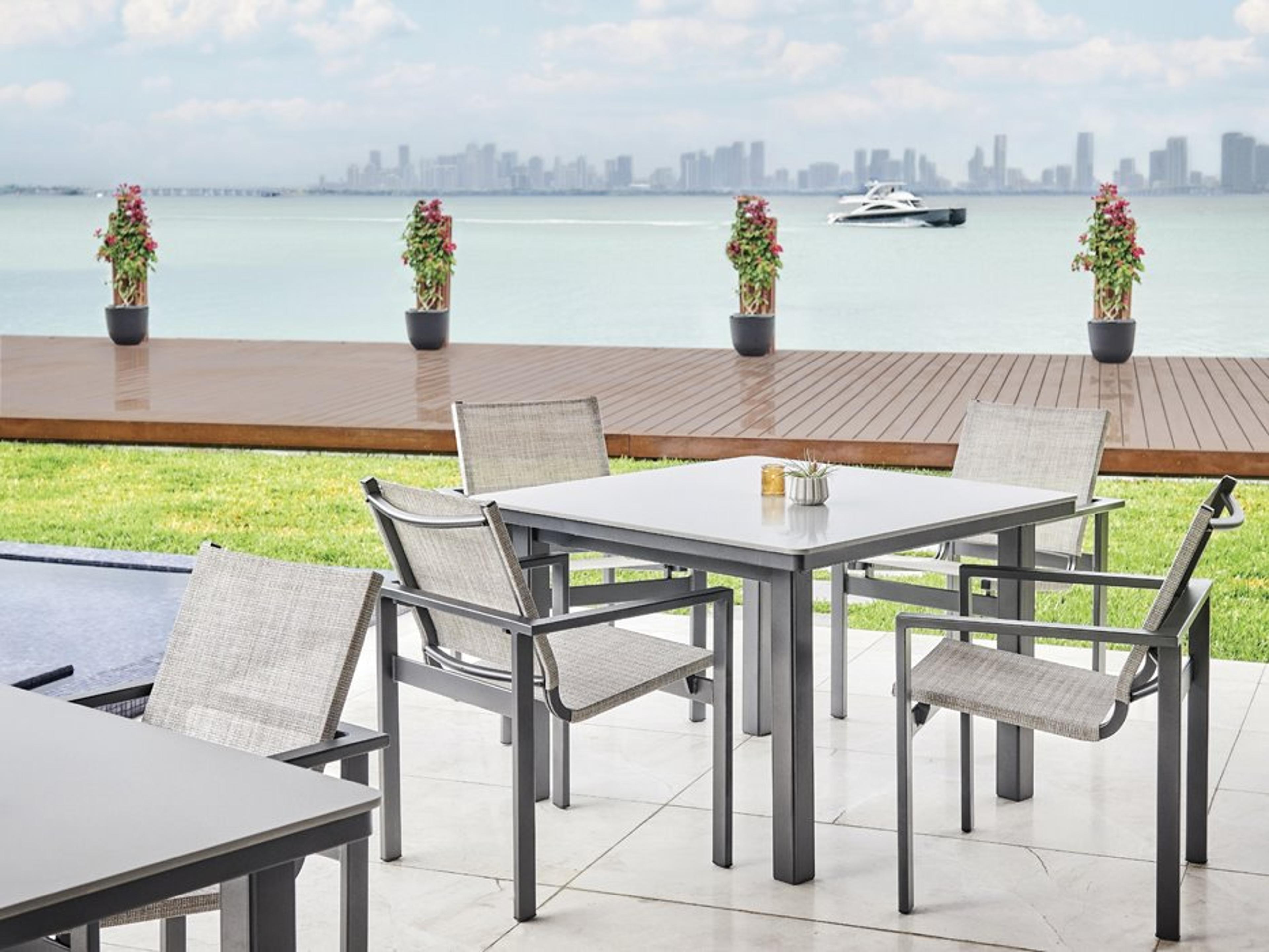 Telescope Casual Tribeca Sling Aluminum Dining Set