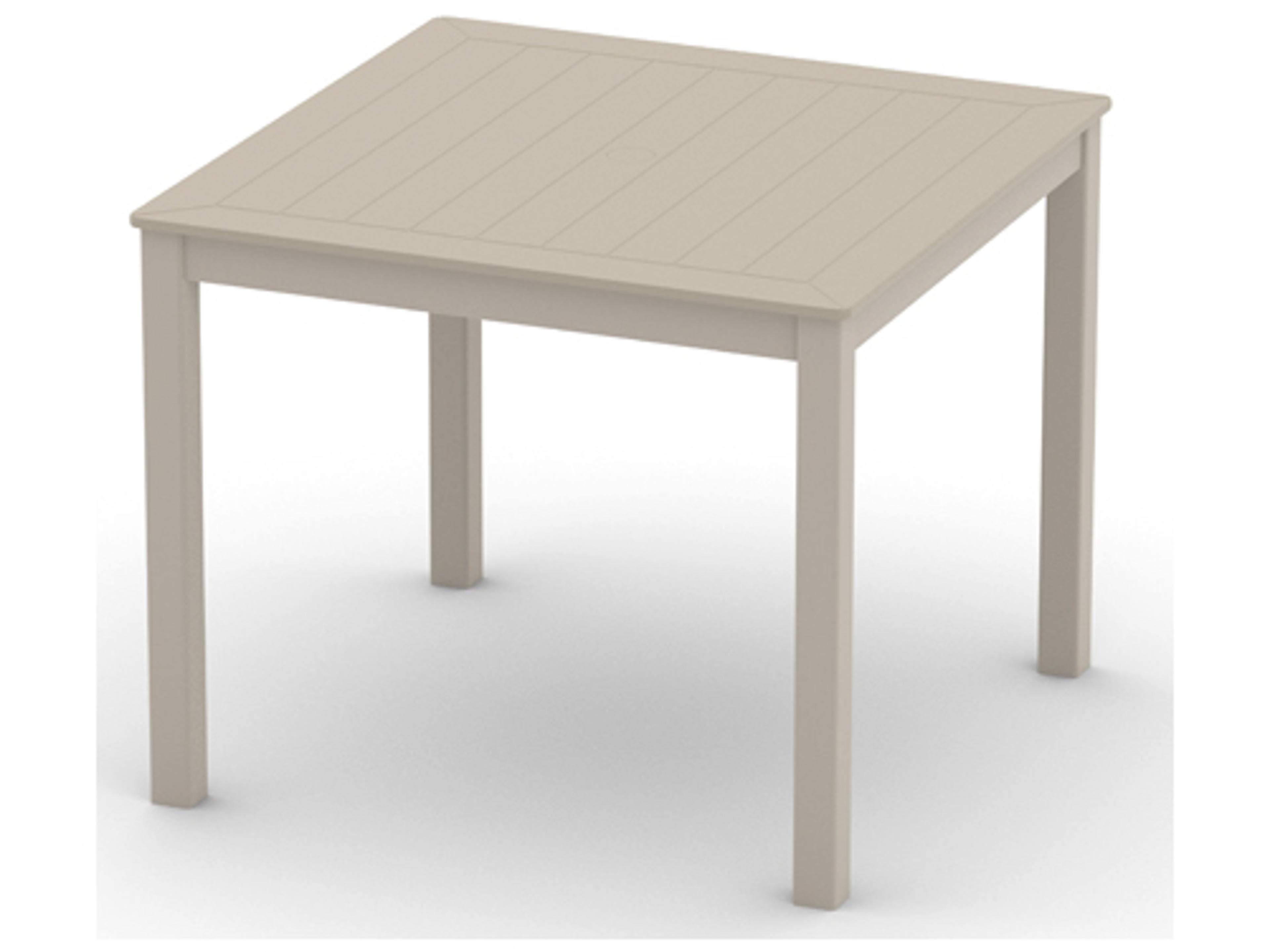 Telescope Casual Marine Grade Polymer Aluminum Square Patio Dining Table