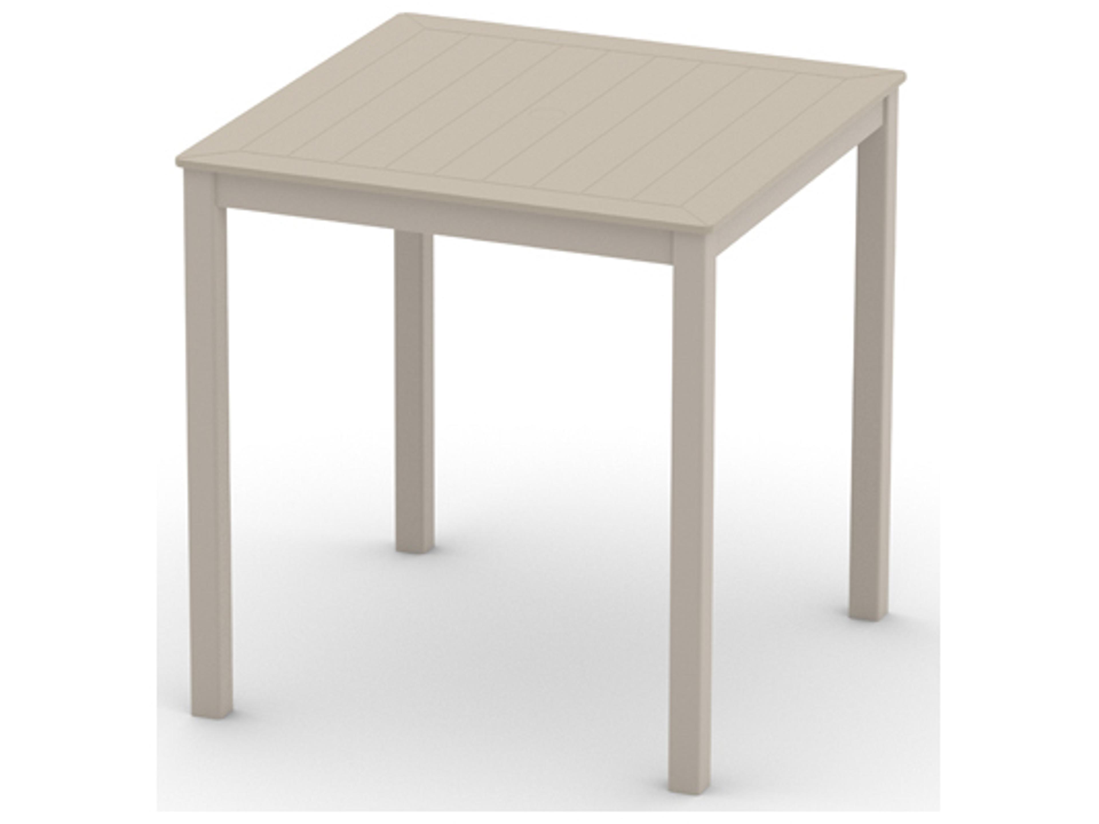 Telescope Casual Marine Grade Polymer Aluminum Square Outdoor Counter Height Table