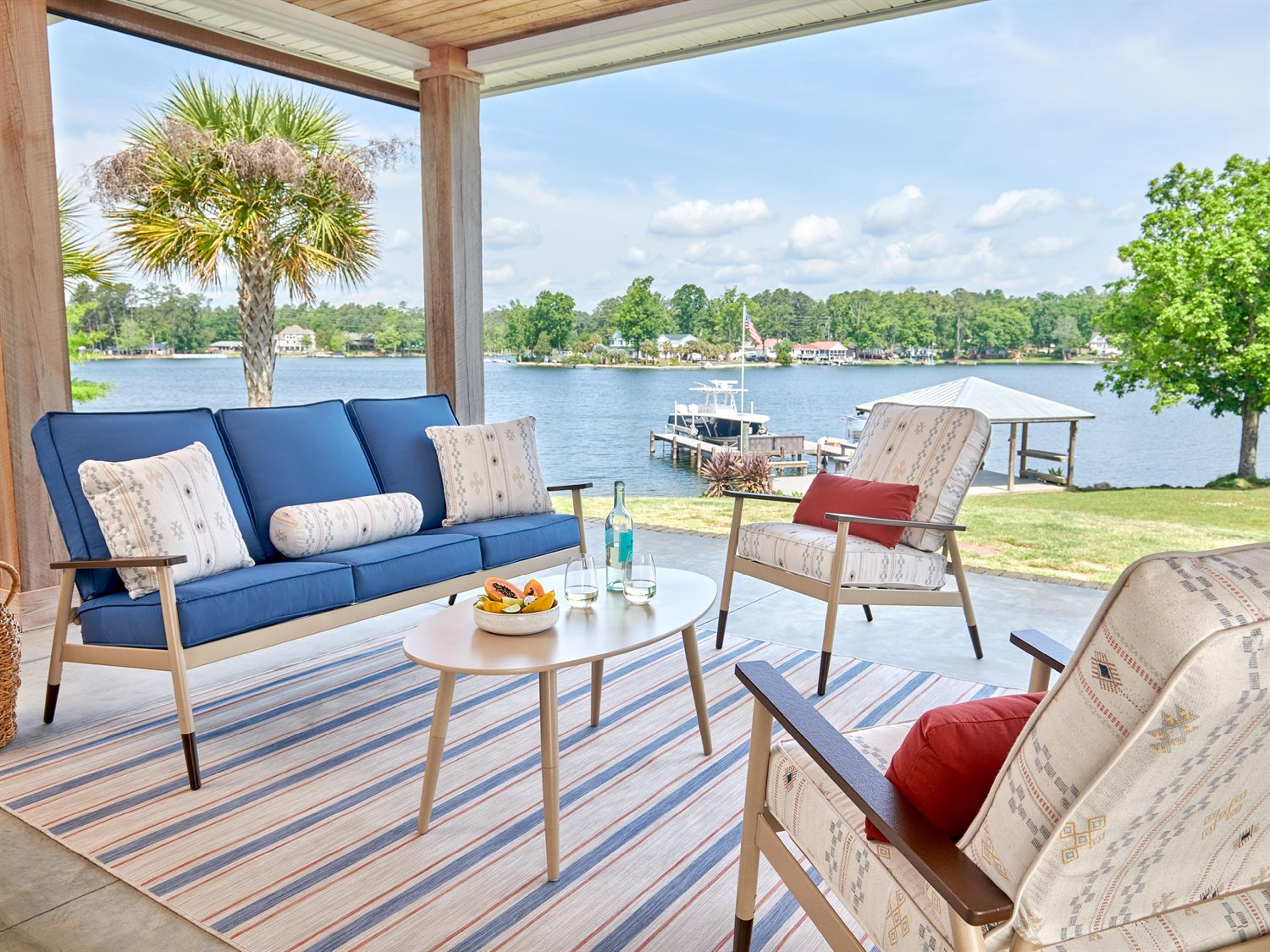 Telescope Casual Welles Cushion Aluminum Patio Lounge Set