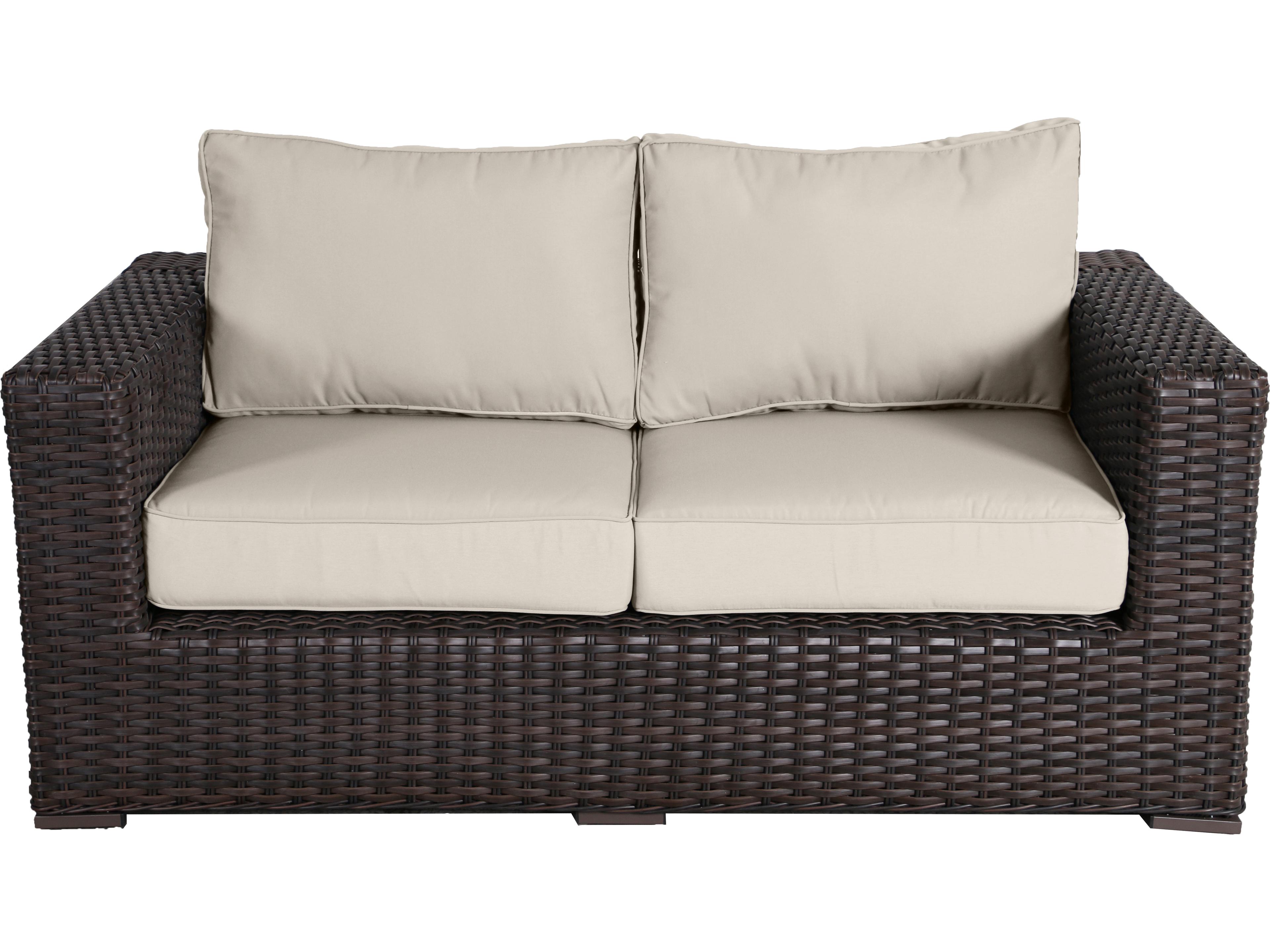 Teva Santa Monica Wicker Cushion Loveseat