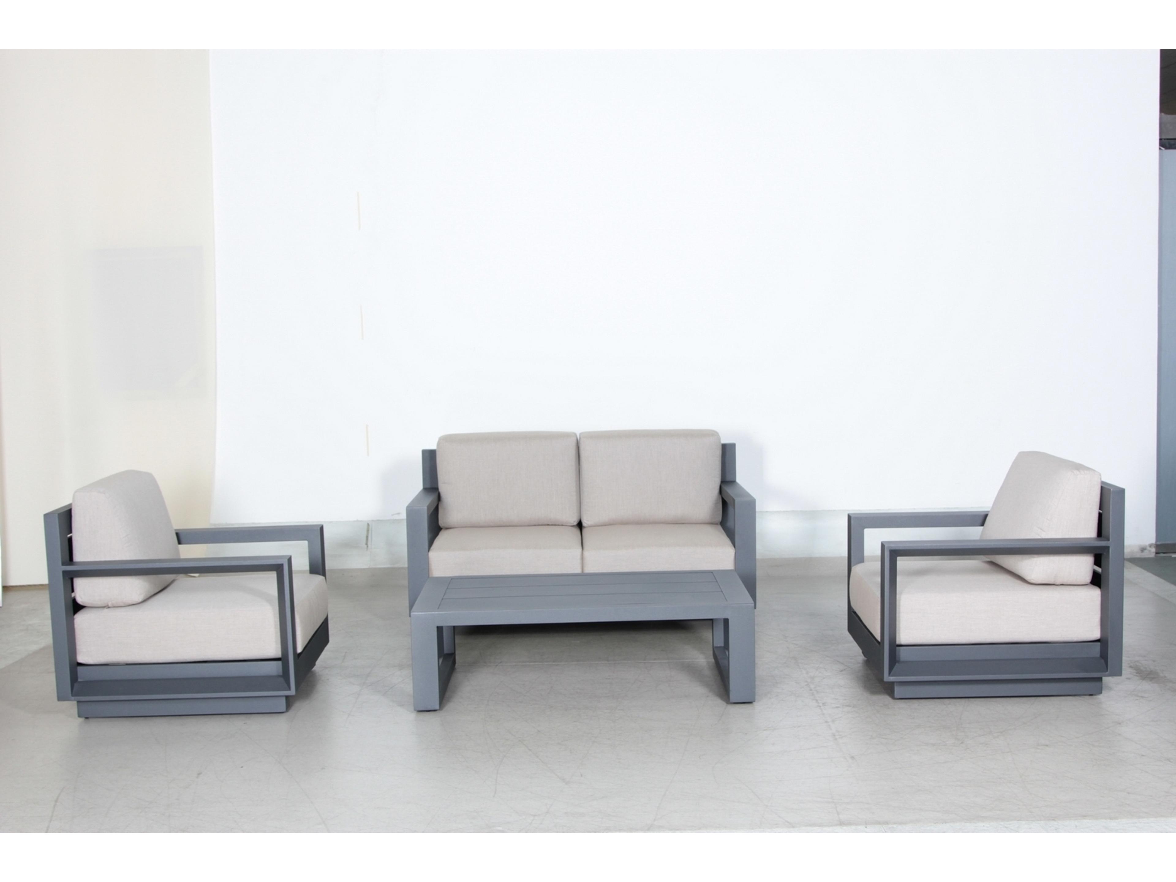 Teva Paris Aluminum 4 Piece Outdoor Lounge Set
