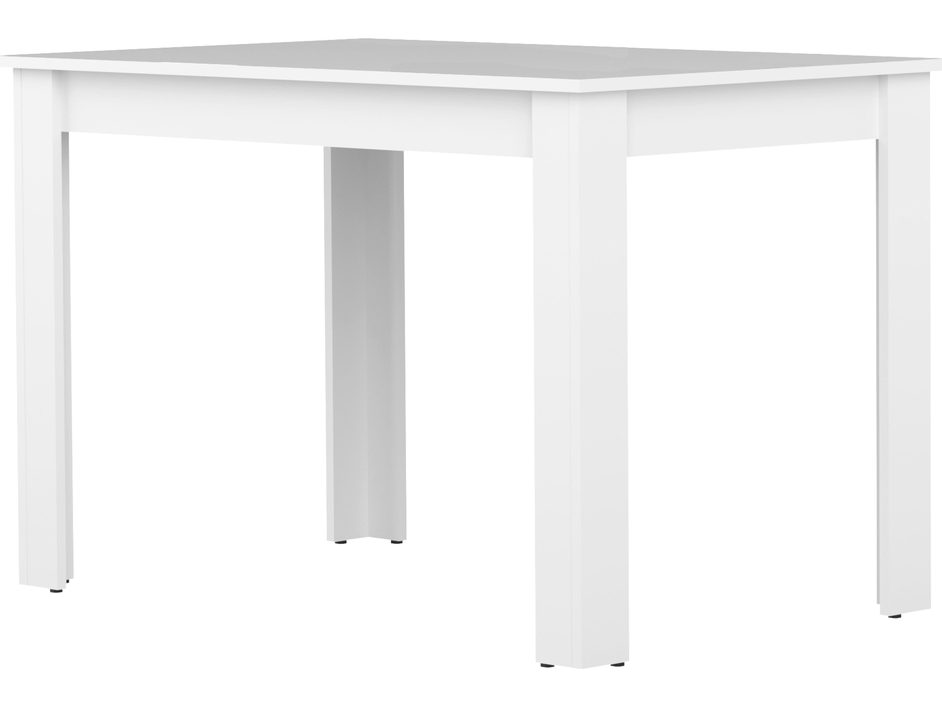 TemaHome Nice Rectangular Wood Melamine White Dining Table