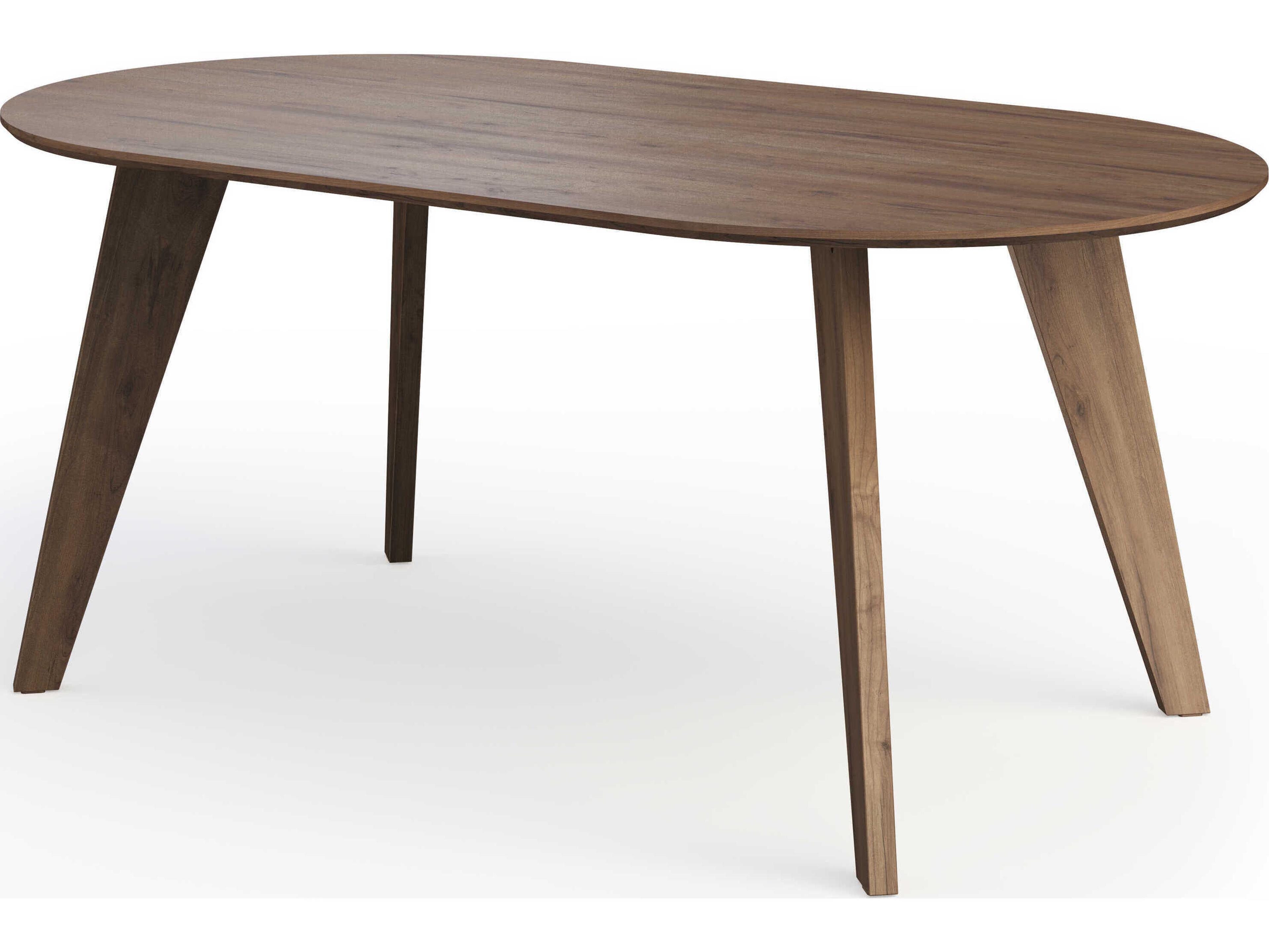 TemaHome Lago Oval Wood Walnut Veneer Dining Table