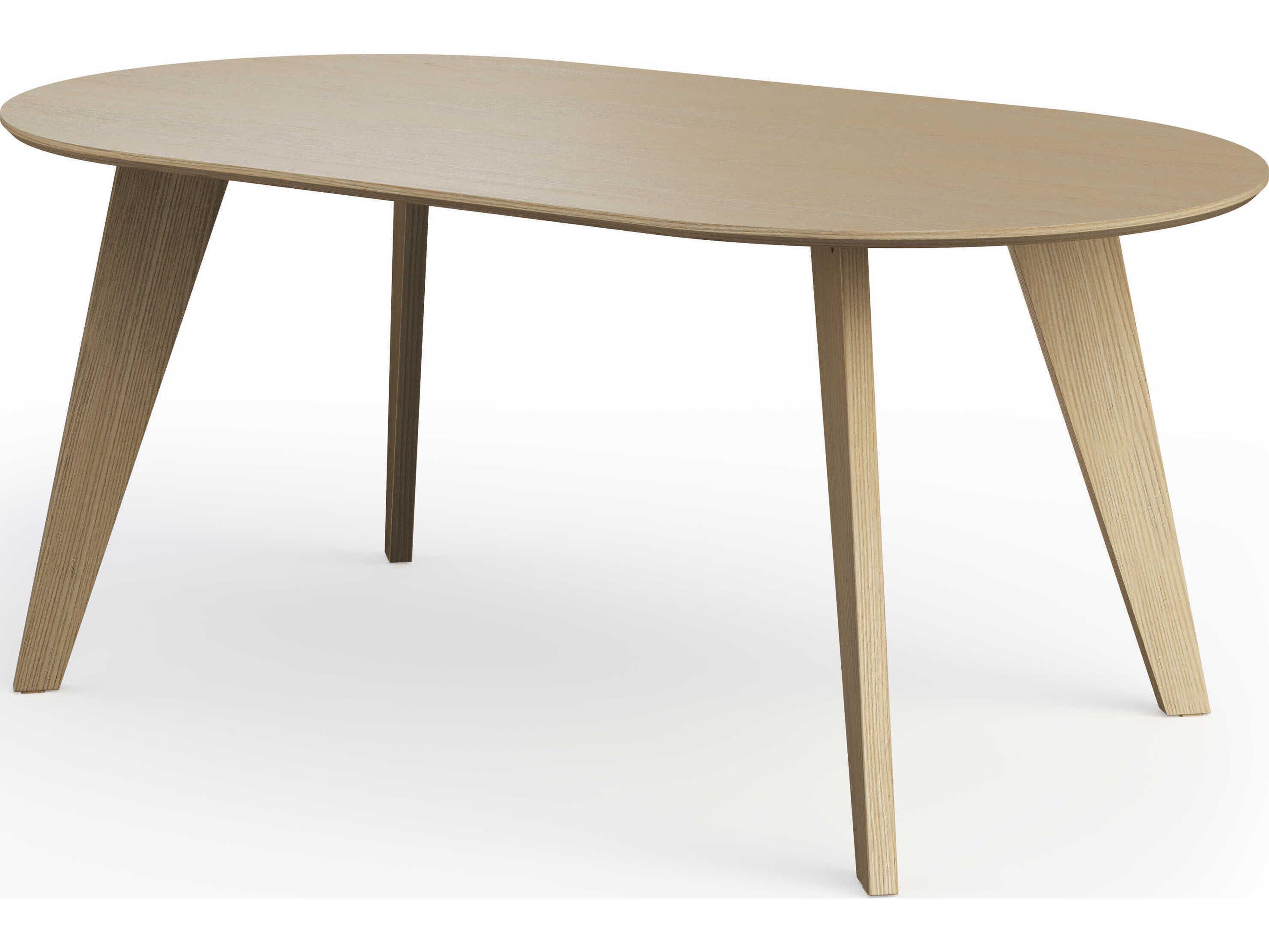 TemaHome Lago Oval Wood Light Oak Veneer Dining Table