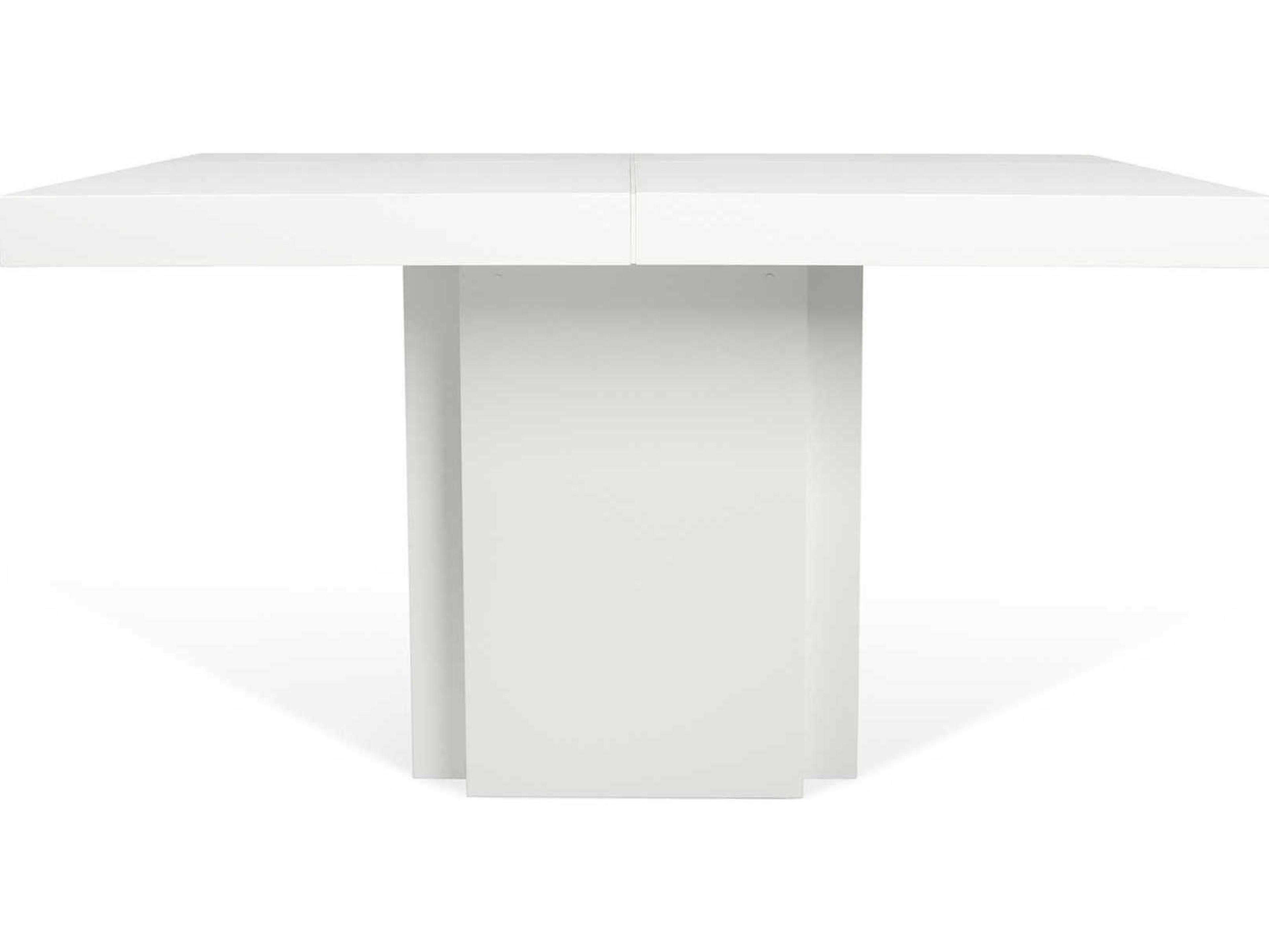 Dusk Square Wood High Gloss White Dining Table