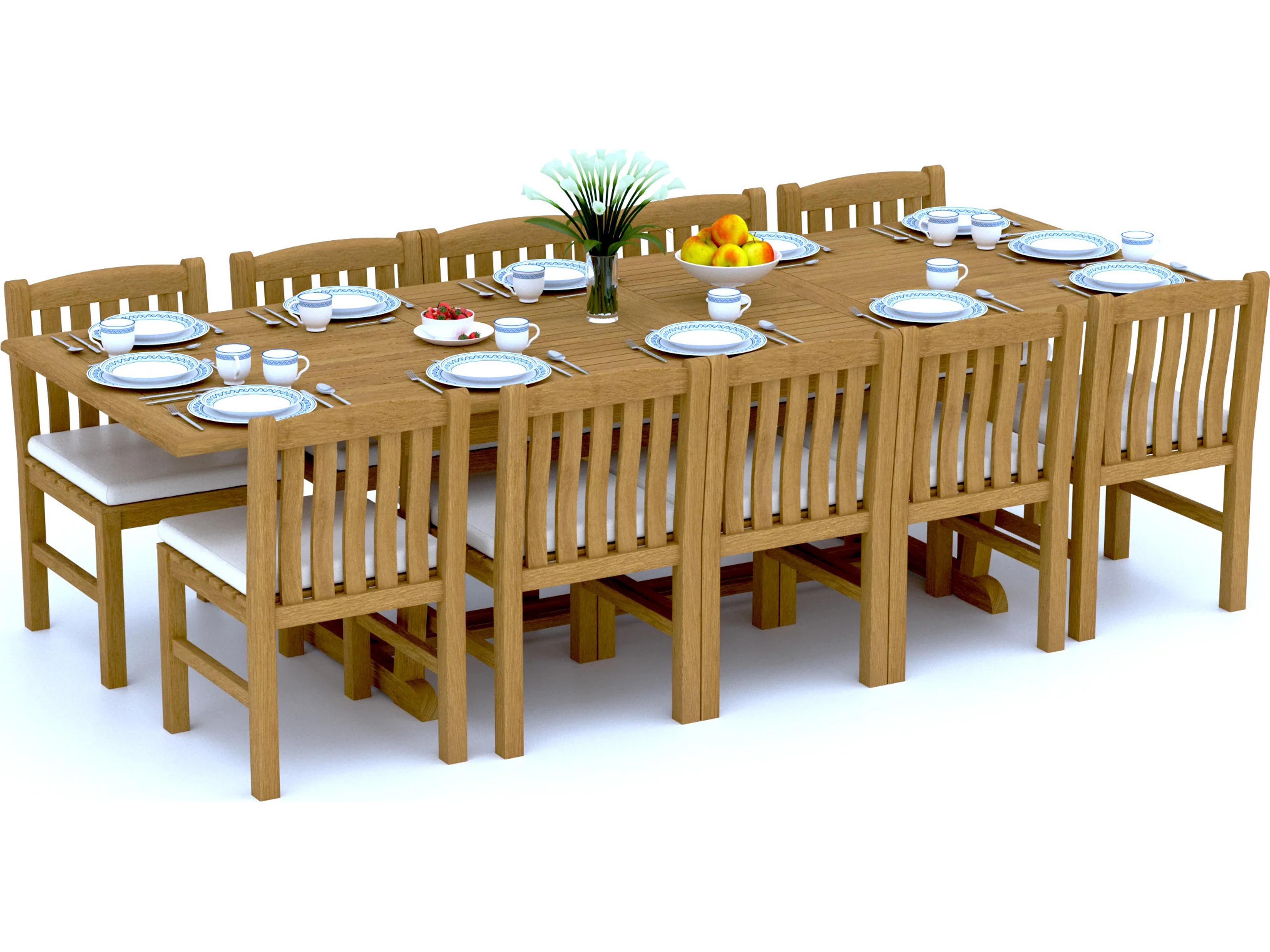 Teak Smith 11 Pieces 118" Rectangular Dining Set