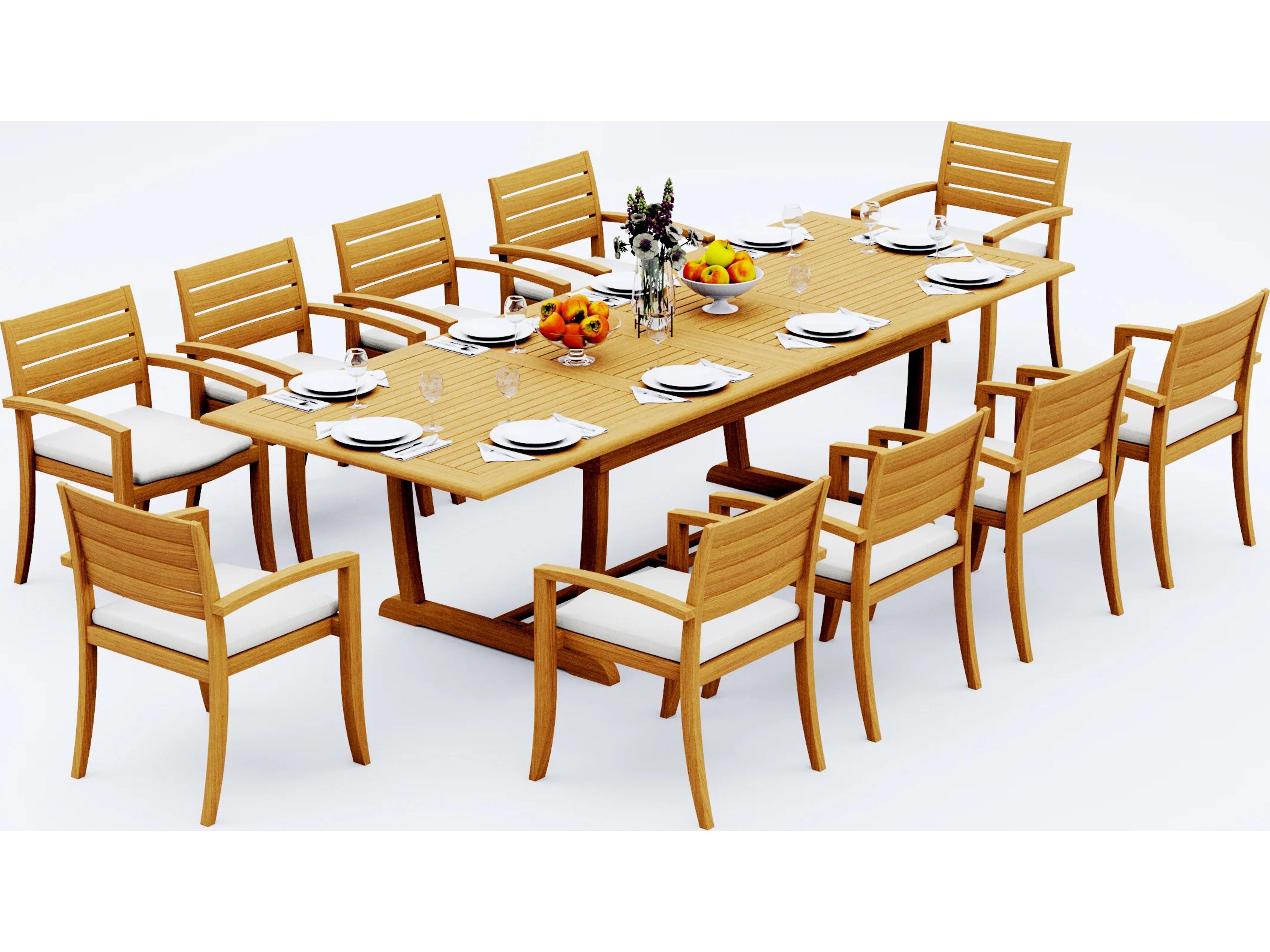 Teak Smith 11 Pieces 118" Rectangular Dining Set