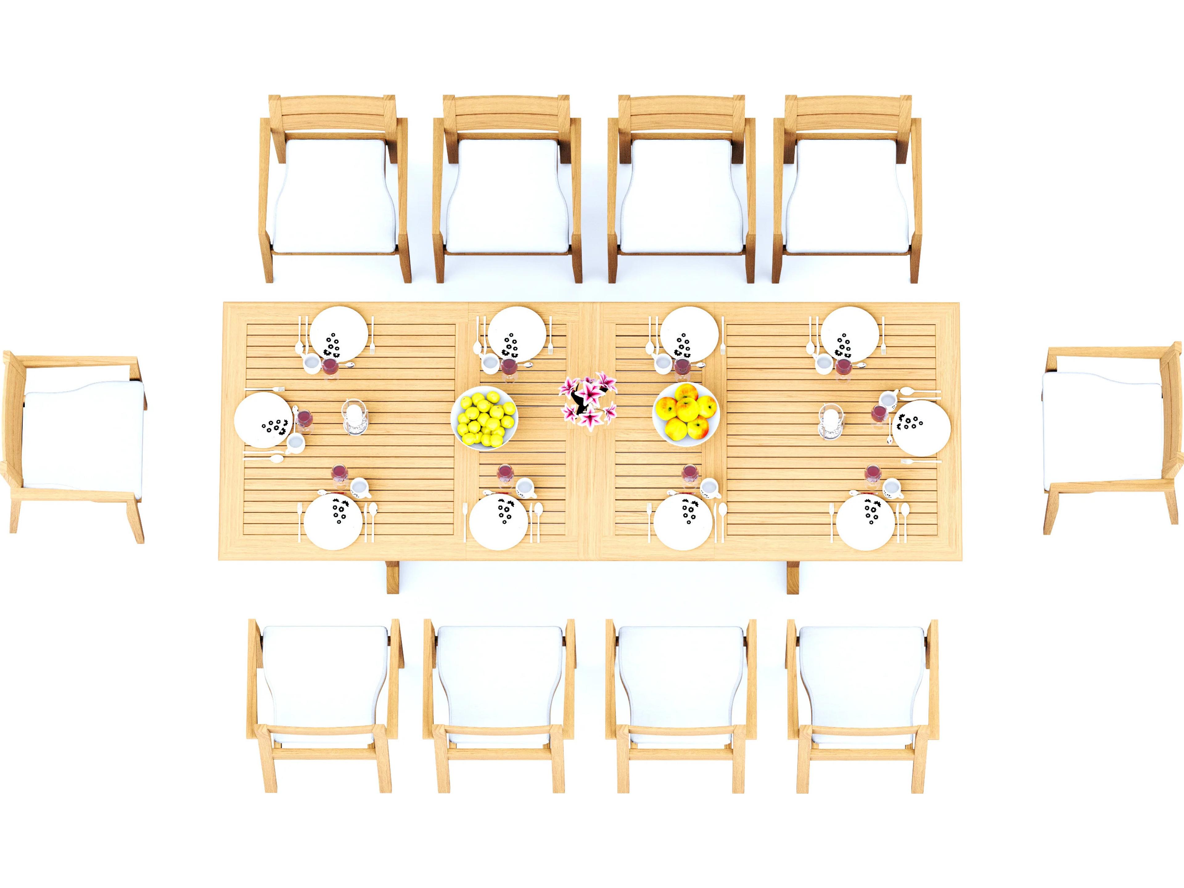 Teak Smith 11 Pieces 118" Rectangular Dining Set