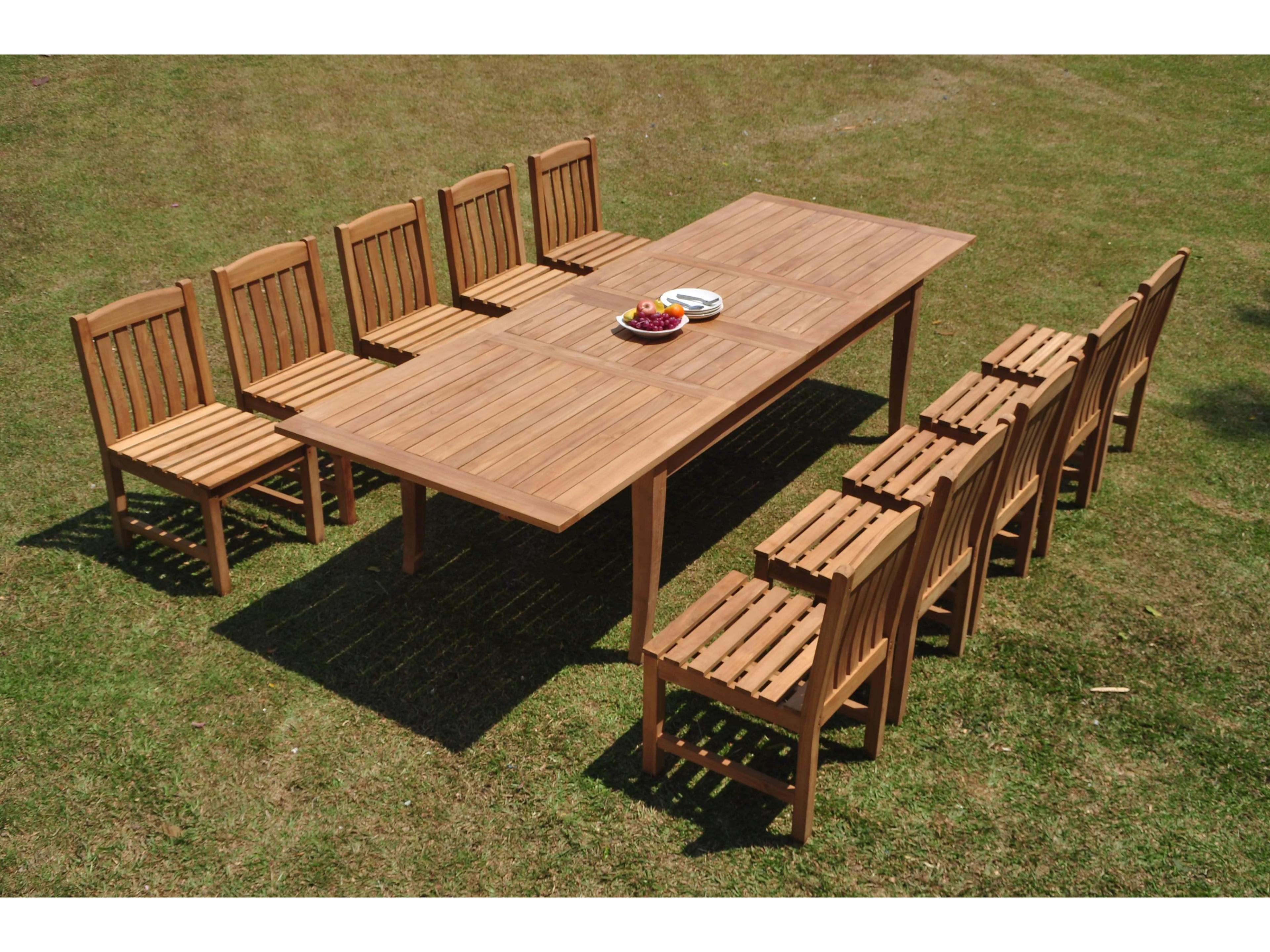 Teak Smith 11 Pieces 122" Rectangular Dining Set