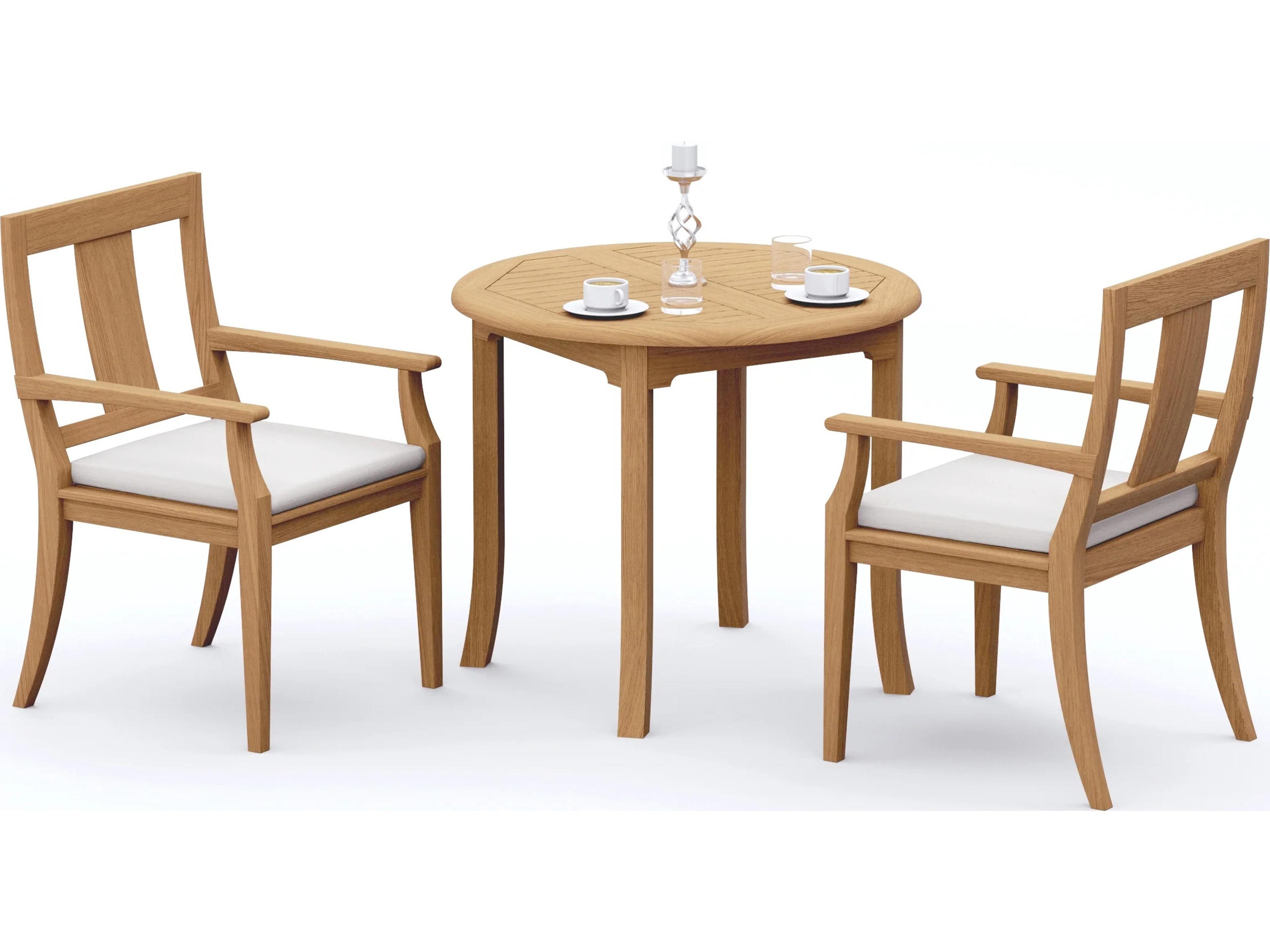 Teak Smith 3 Pieces 36" Round Dining Set