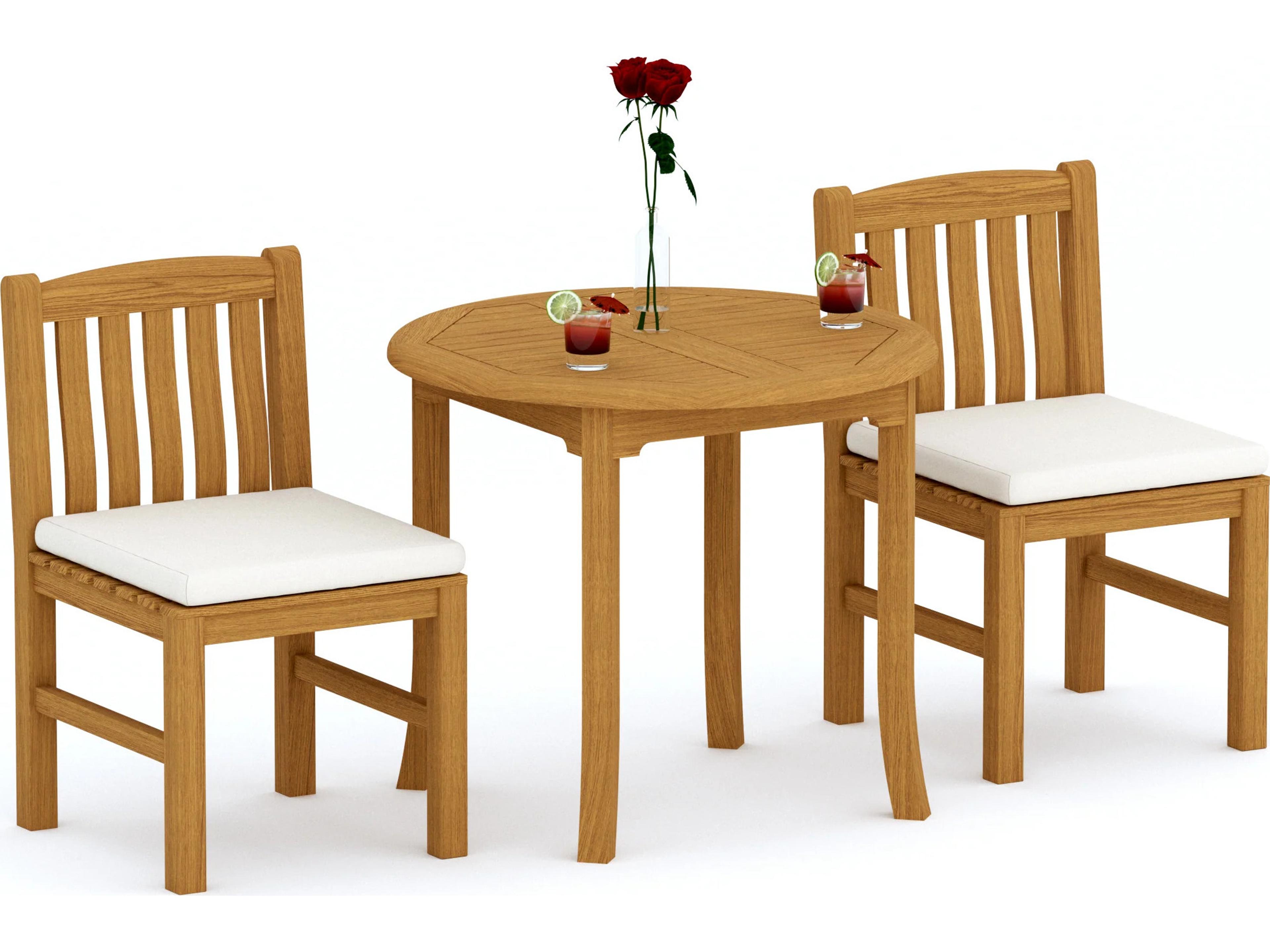 Teak Smith 3 Pieces 36" Round Dining Set
