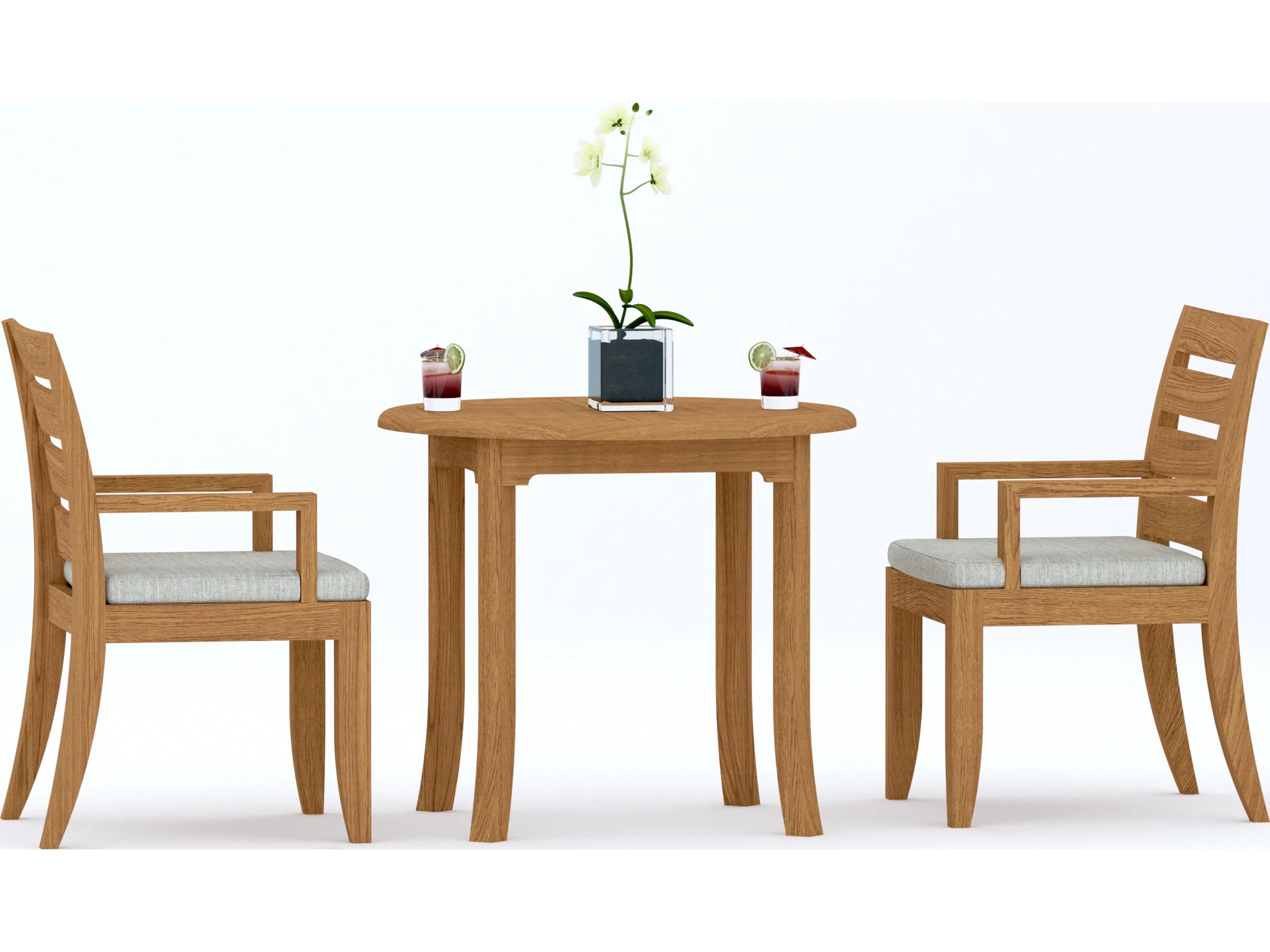 Teak Smith 3 Pieces 36" Round Dining Set