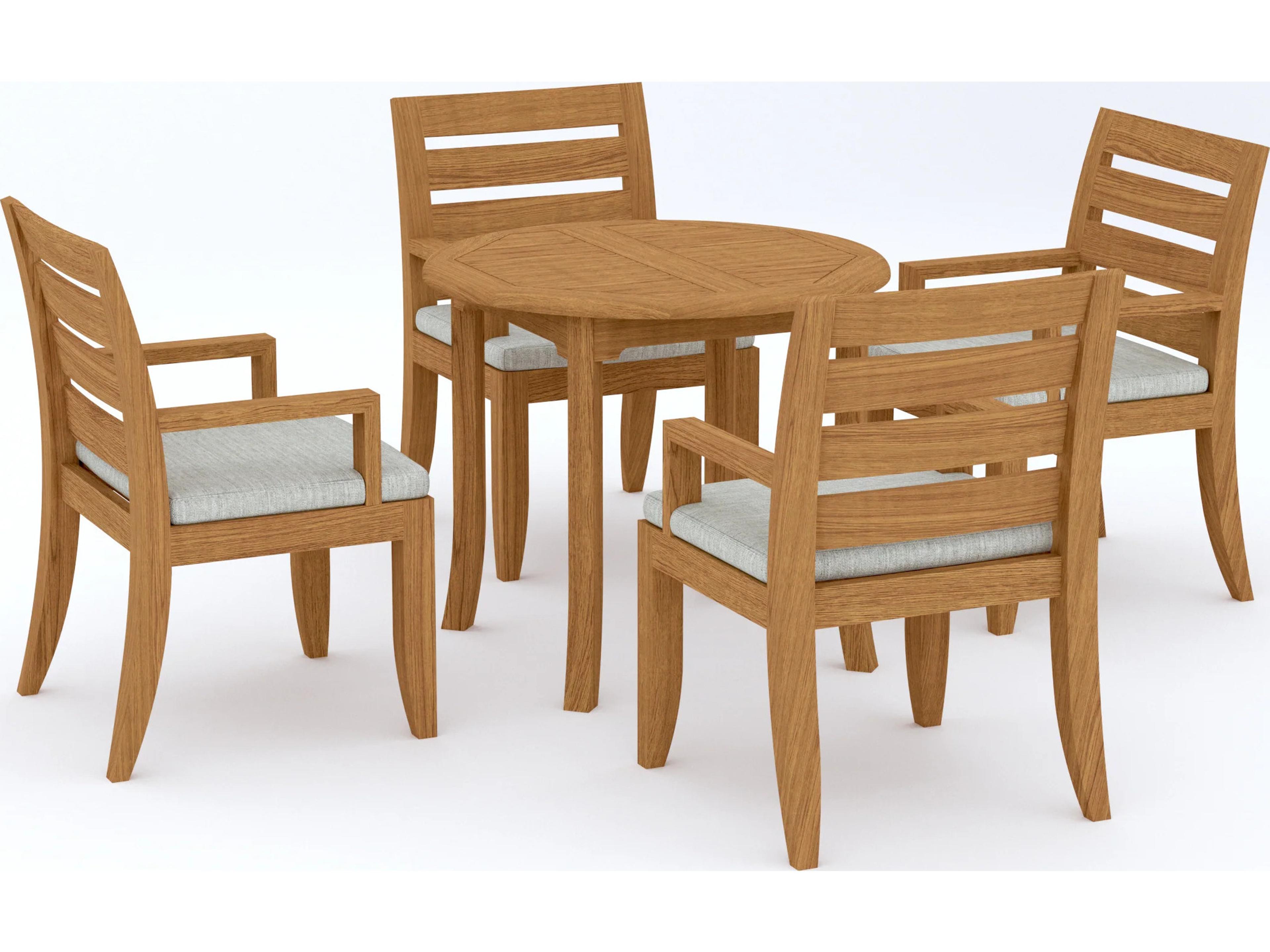 Teak Smith 5 Pieces 36" Round Dining Set