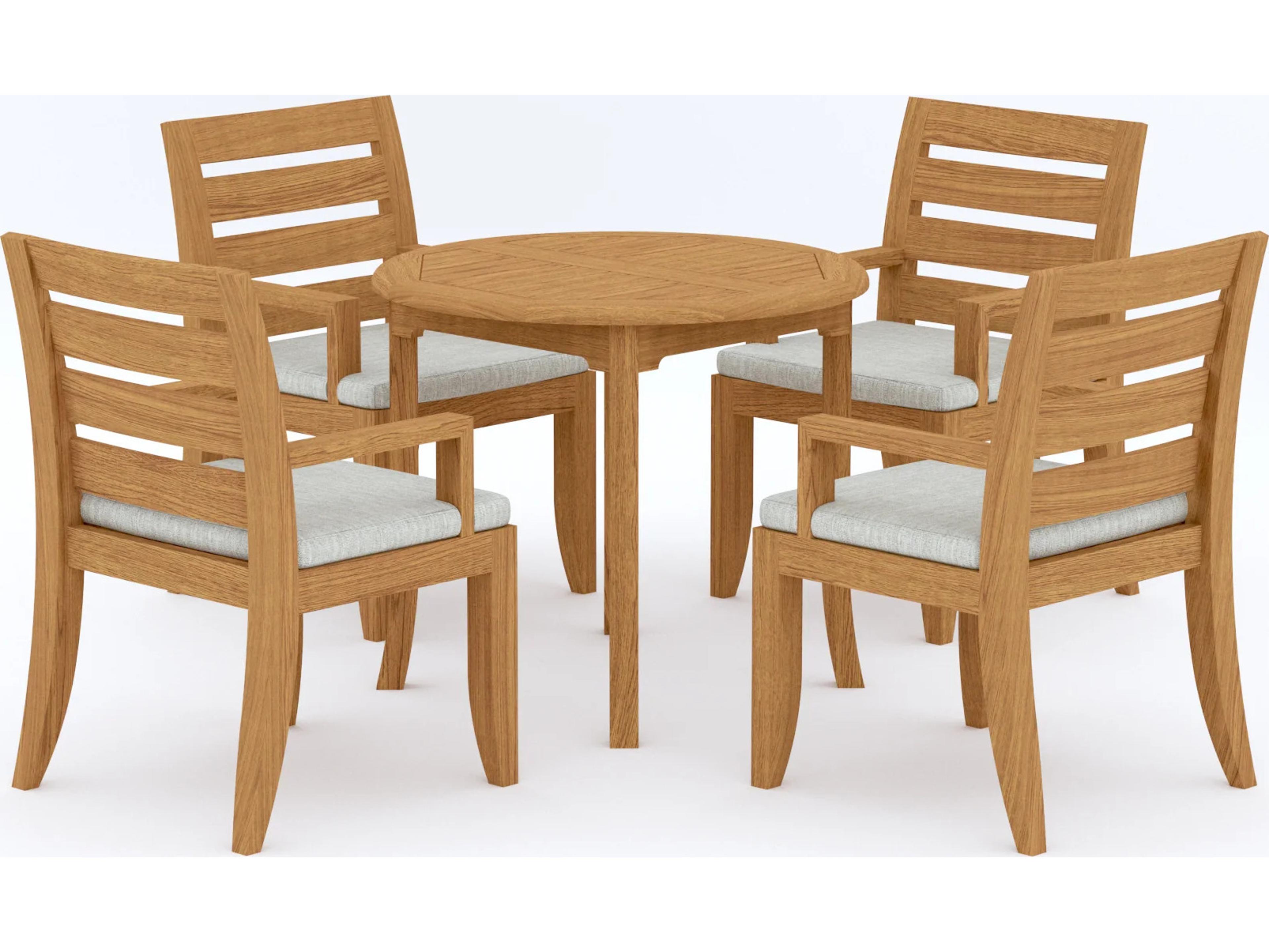 Teak Smith 5 Pieces 36" Round Dining Set