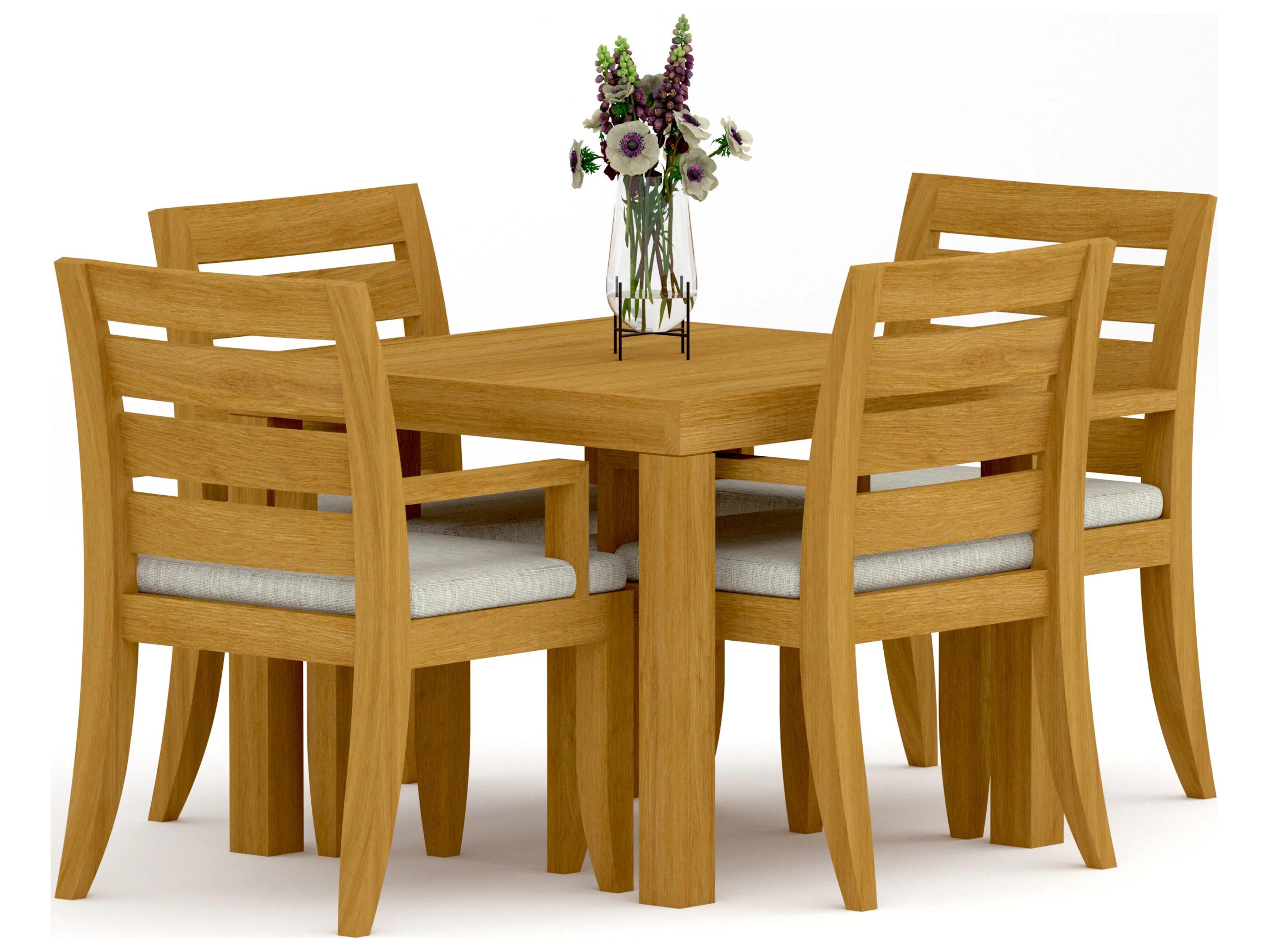 Teak Smith 5 Pieces 36" Square Dining Set
