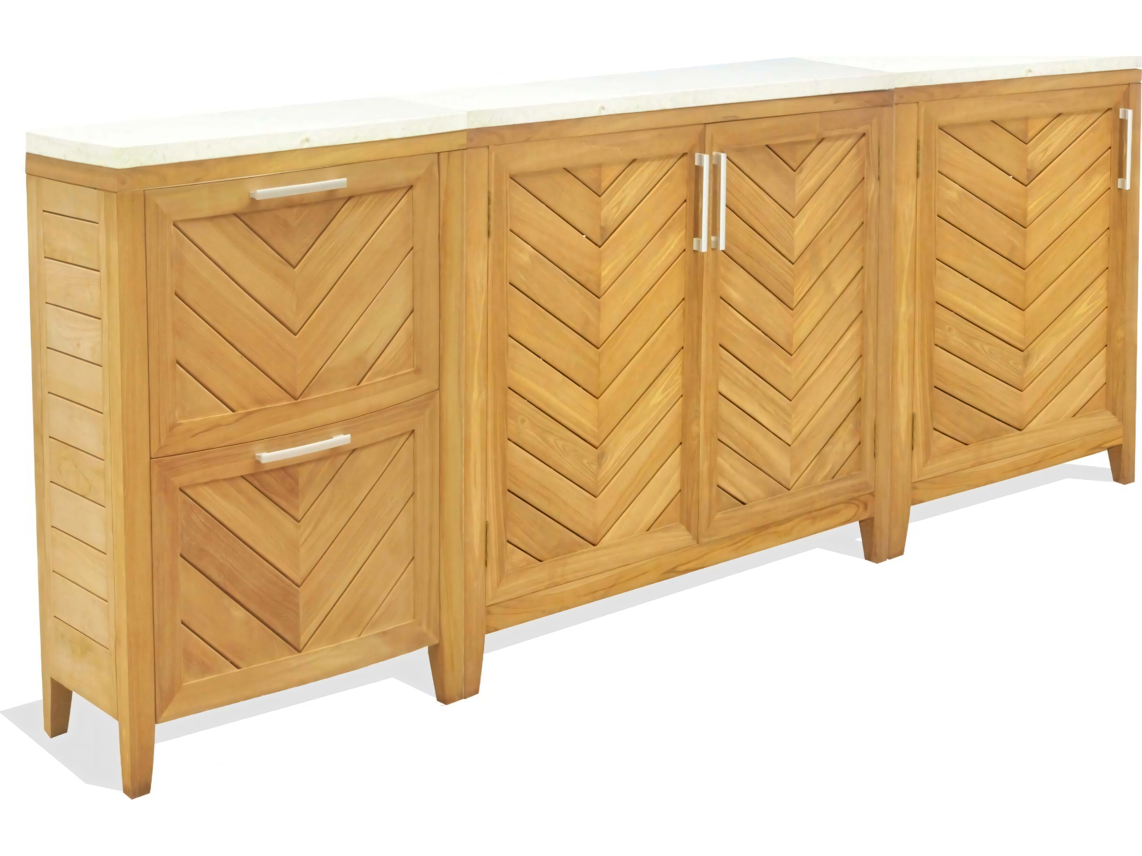 Teak Smith Ventura 3 Piece Teak Cabinet Set