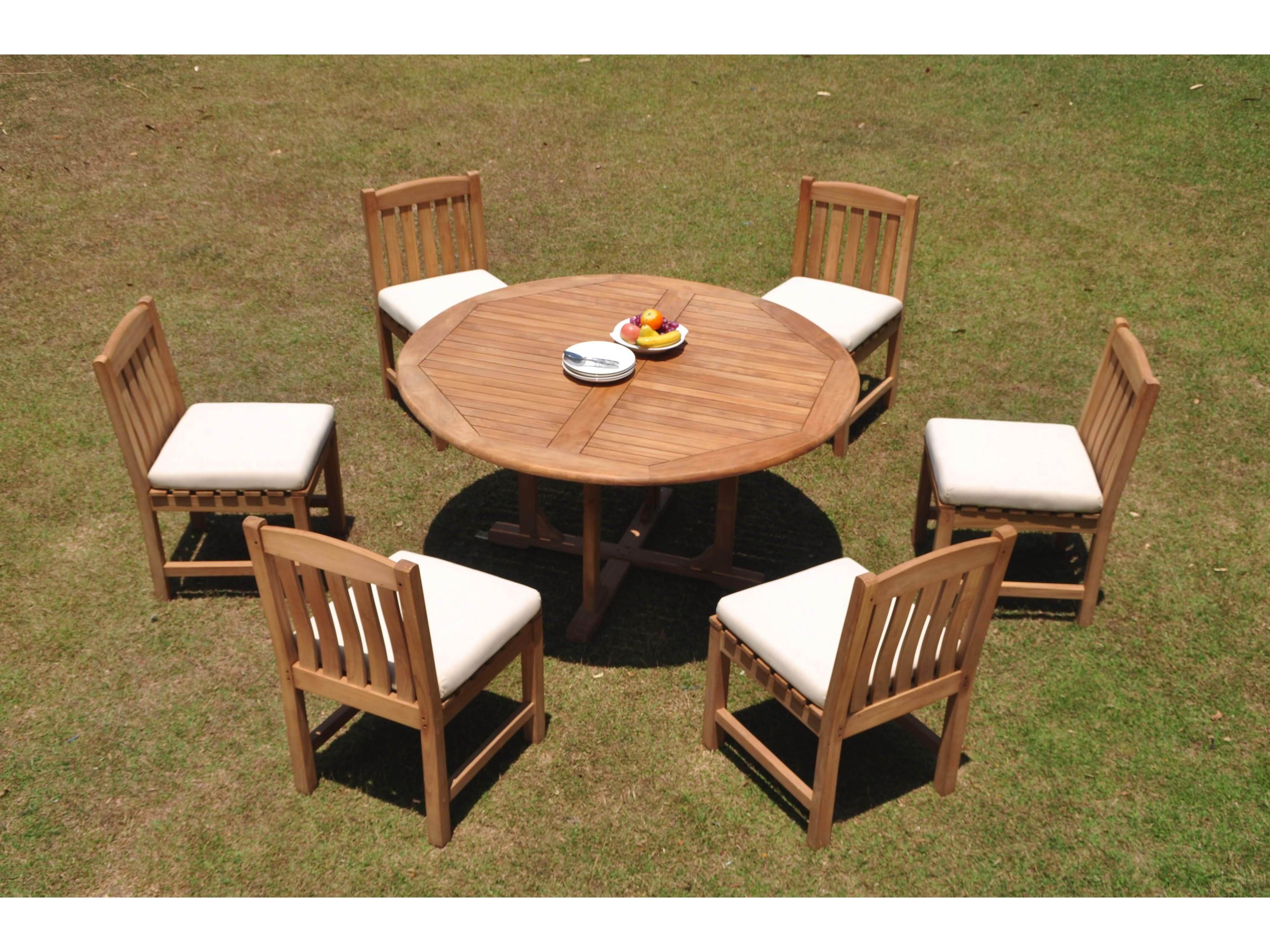 Teak Smith 7 Pieces 60" Round Dining Set