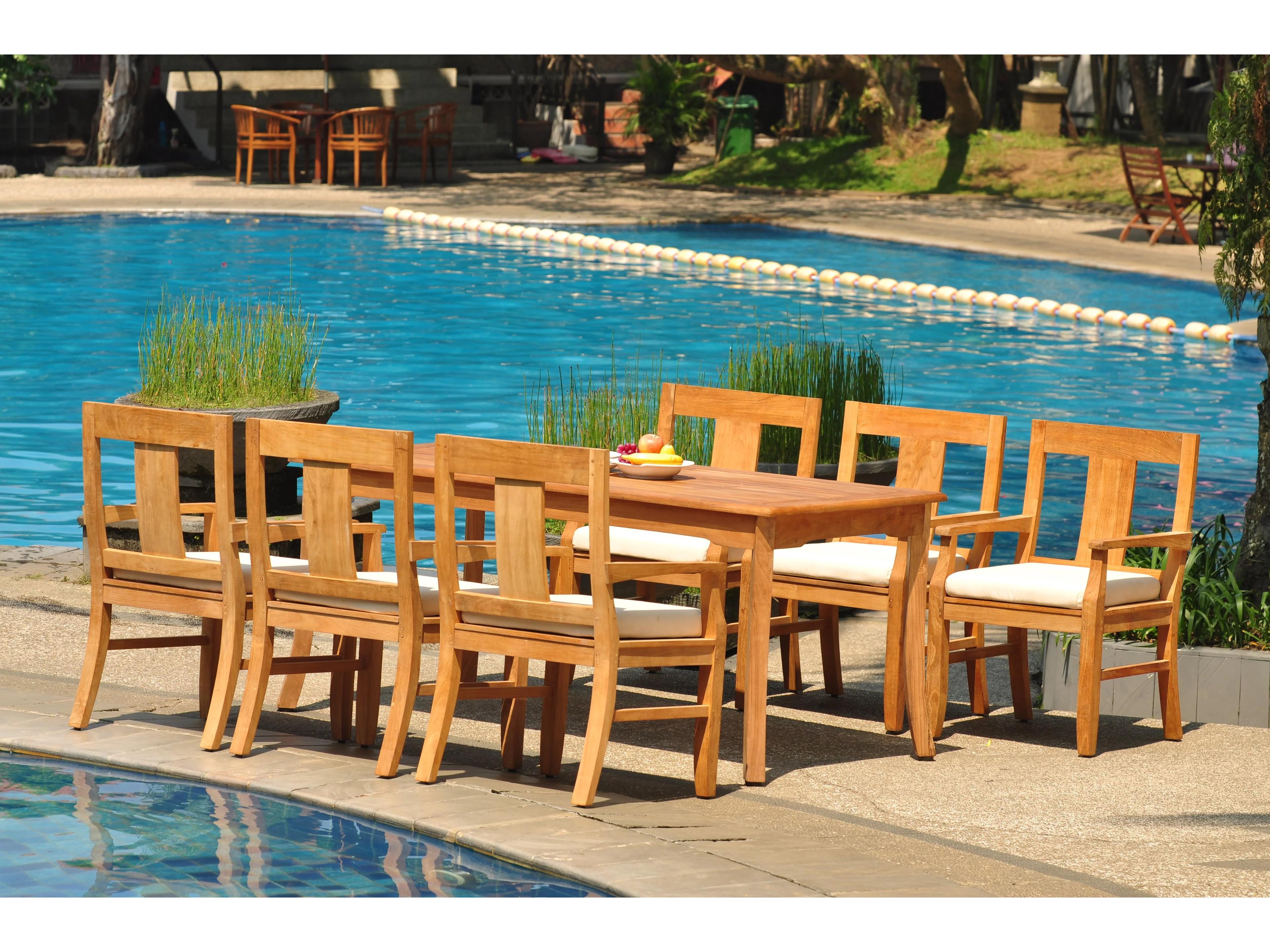 Teak Smith 7 Pieces 71" Rectangular Dining Set