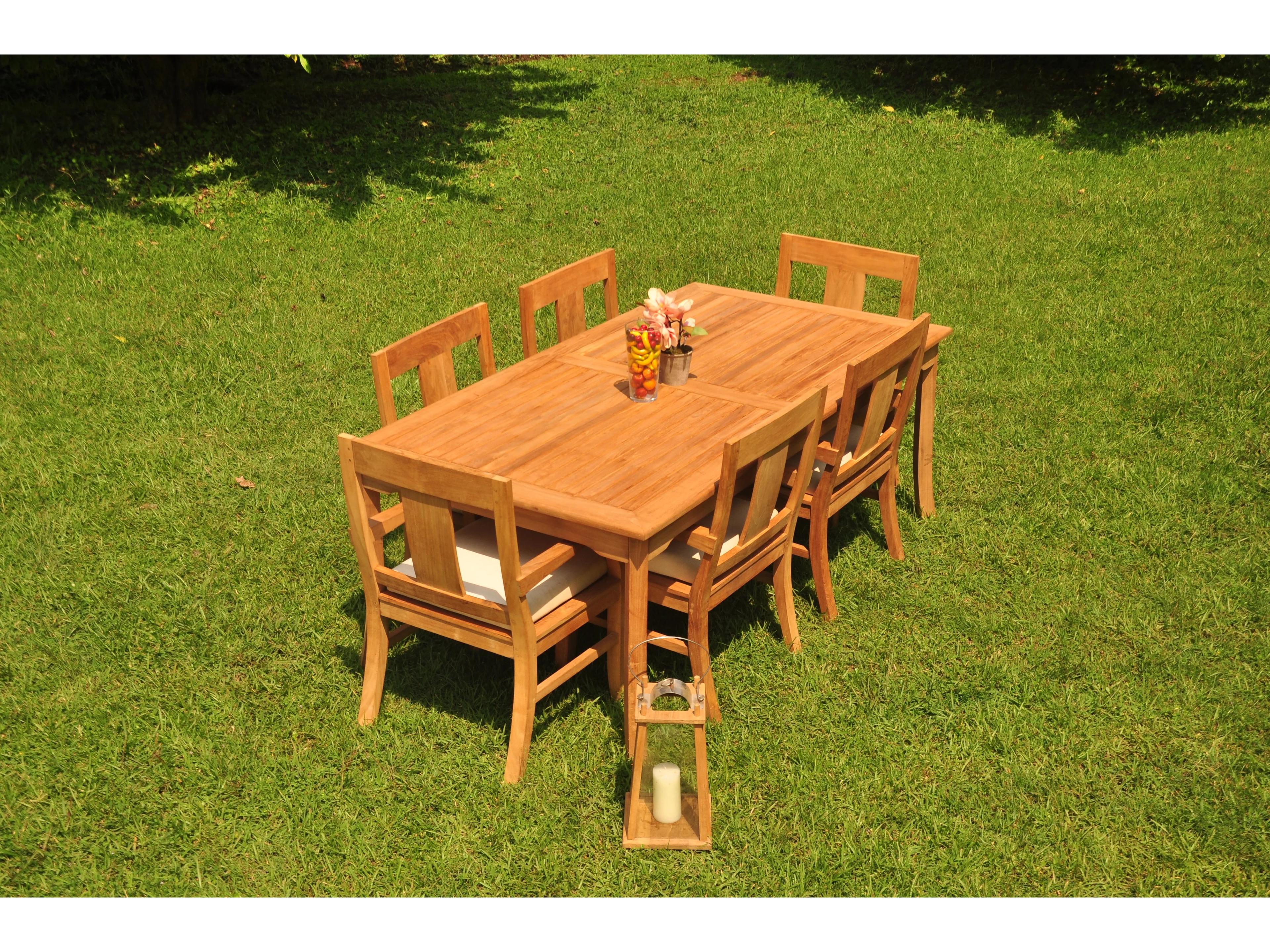Teak Smith 7 Piece 83" Rectangular Dining Set